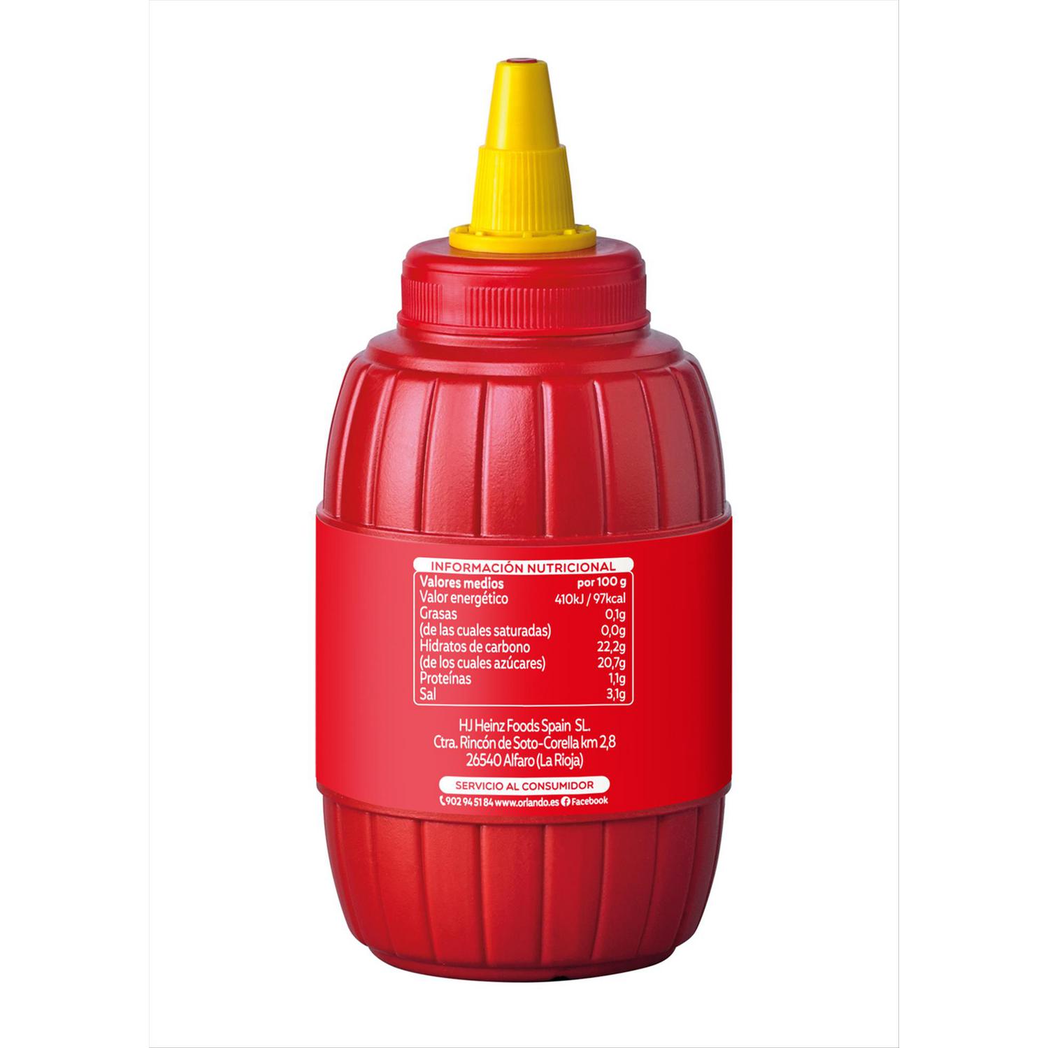 Mostaza Orlando sin gluten envase 290 g. — otra vista del envase