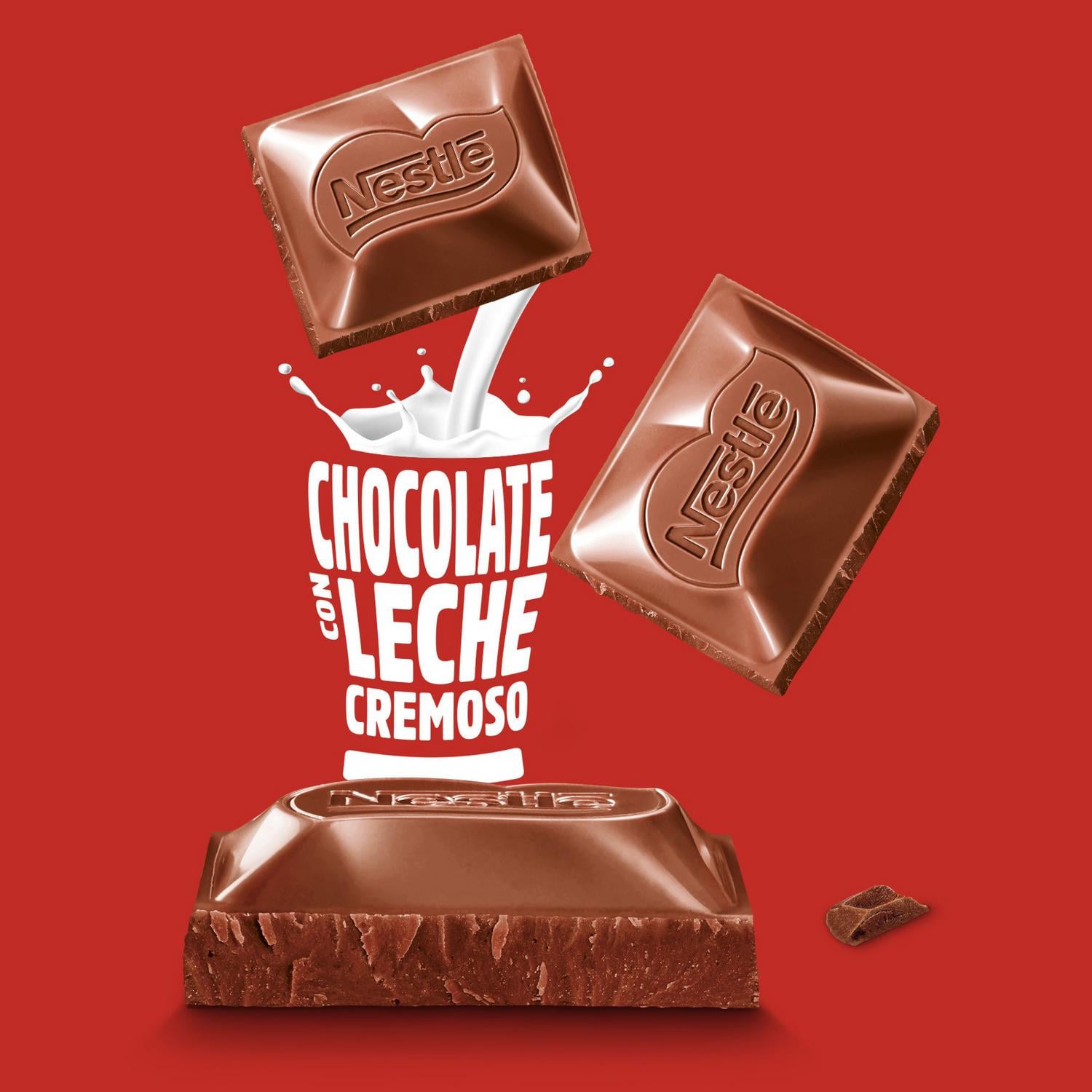 Chocolate con leche Nestlé Extrafino sin gluten 250 g. — otra vista del envase