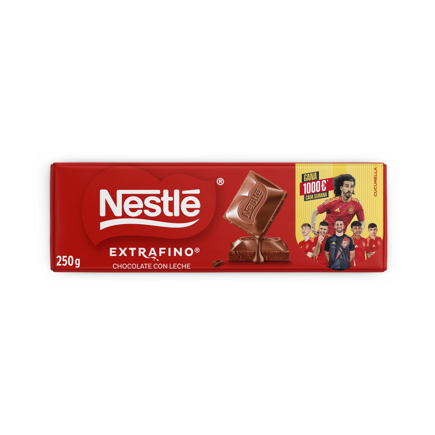 Chocolate con leche Nestlé Extrafino sin gluten 250 g. — otra vista del envase