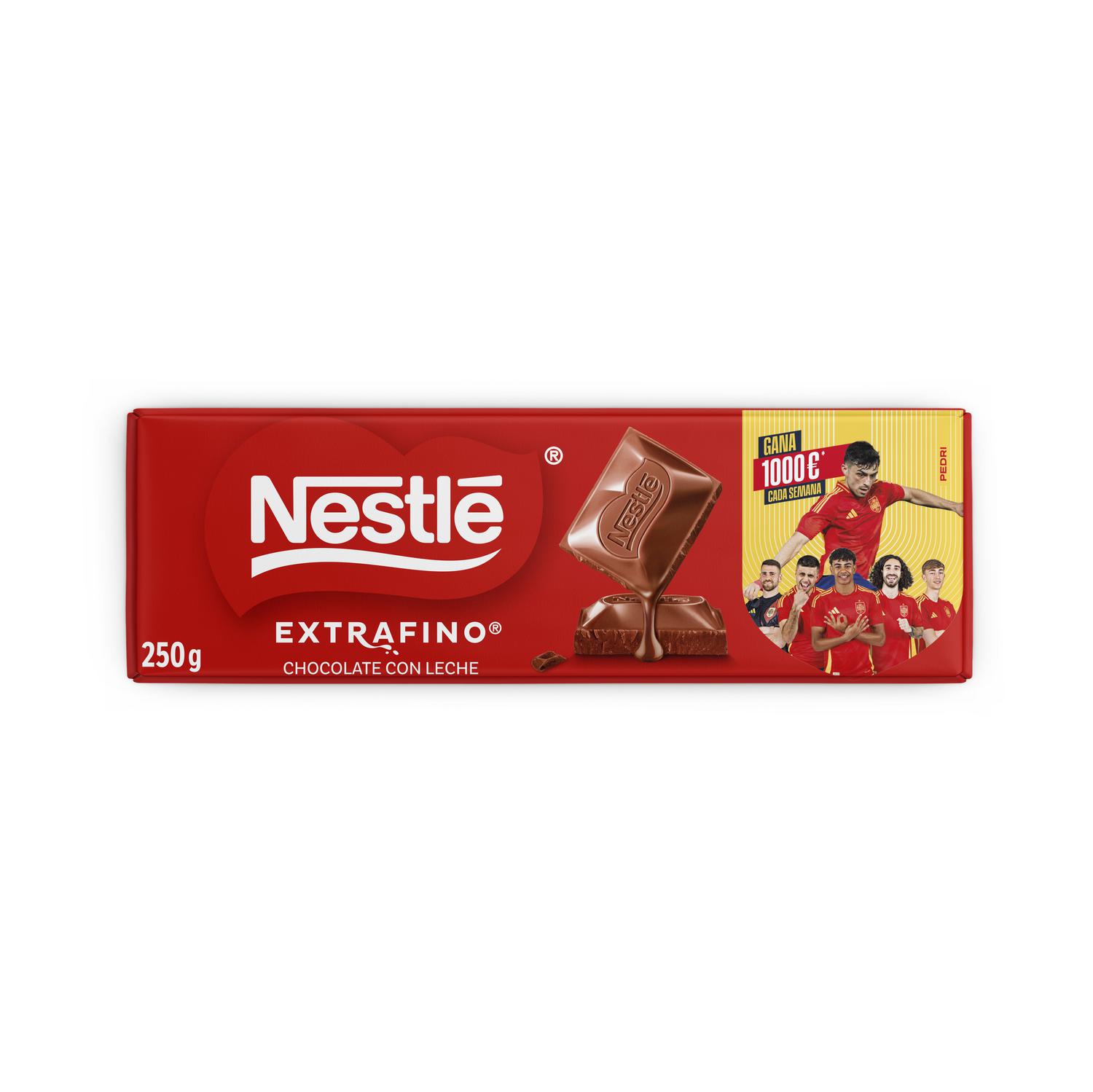 Chocolate con leche Nestlé Extrafino sin gluten 250 g. — otra vista del envase