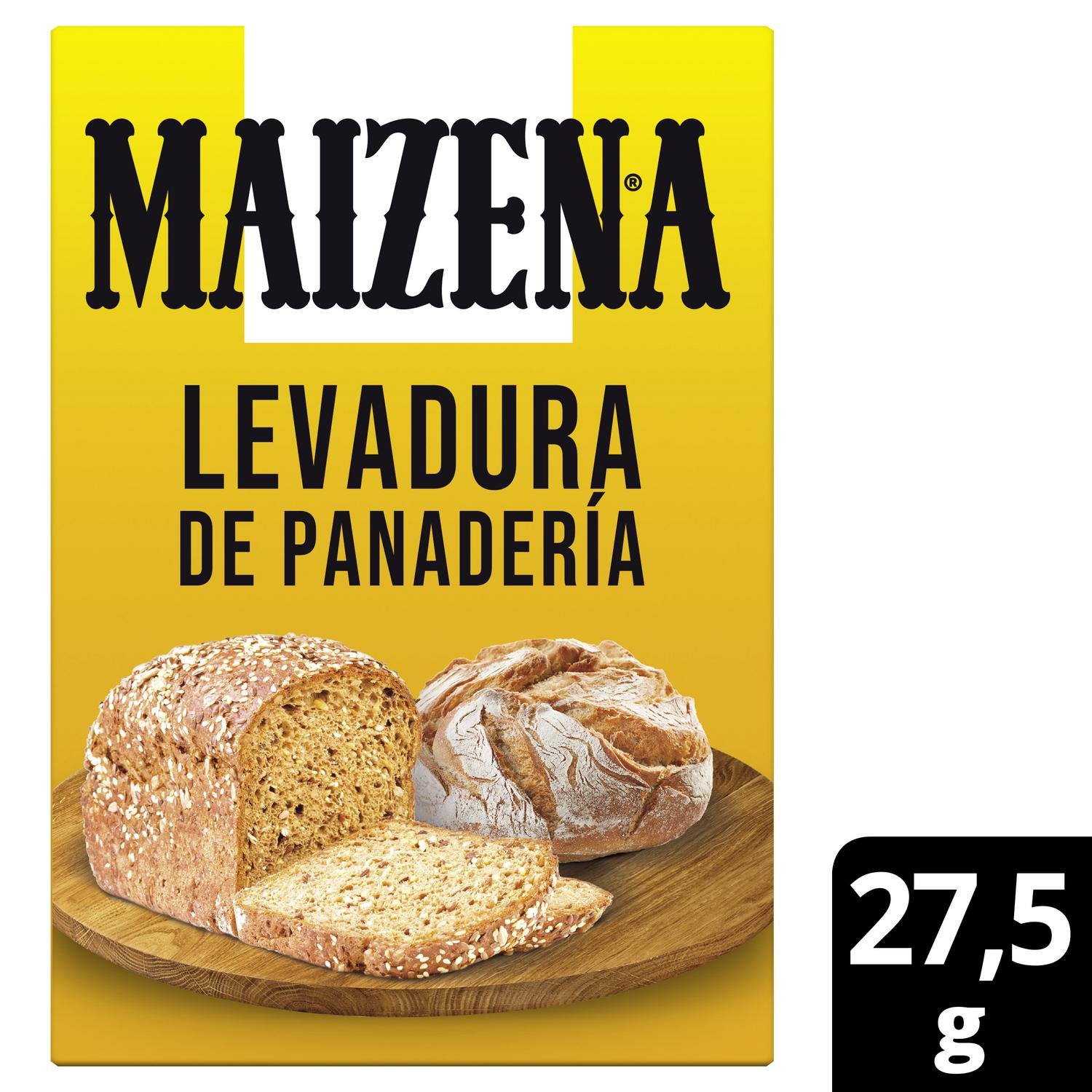 Levadura de panadería Maizena sin gluten 27,5 g. — otra vista del envase