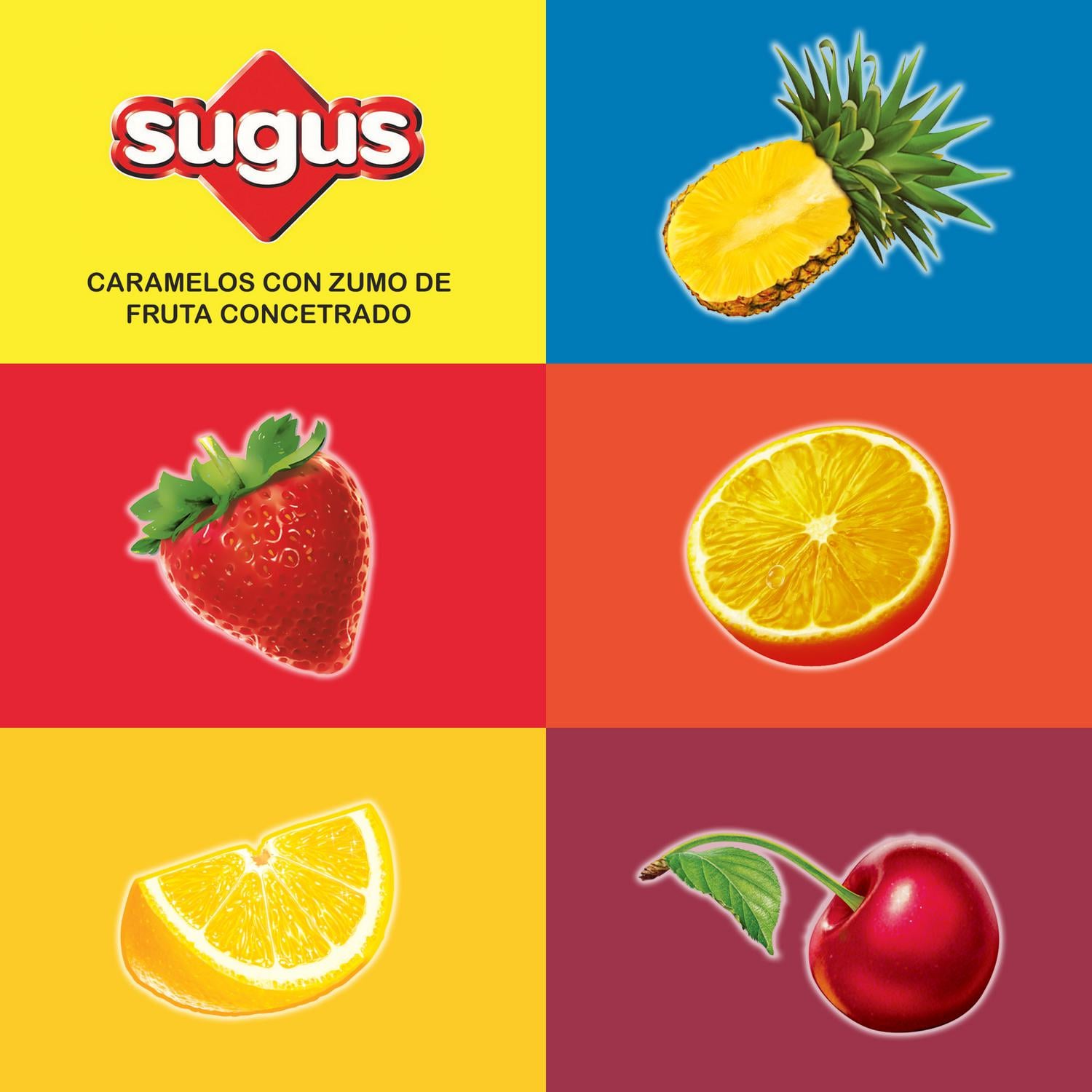 Caramelos masticables de frutas Sugus sin gluten 150 g. — otra vista del envase