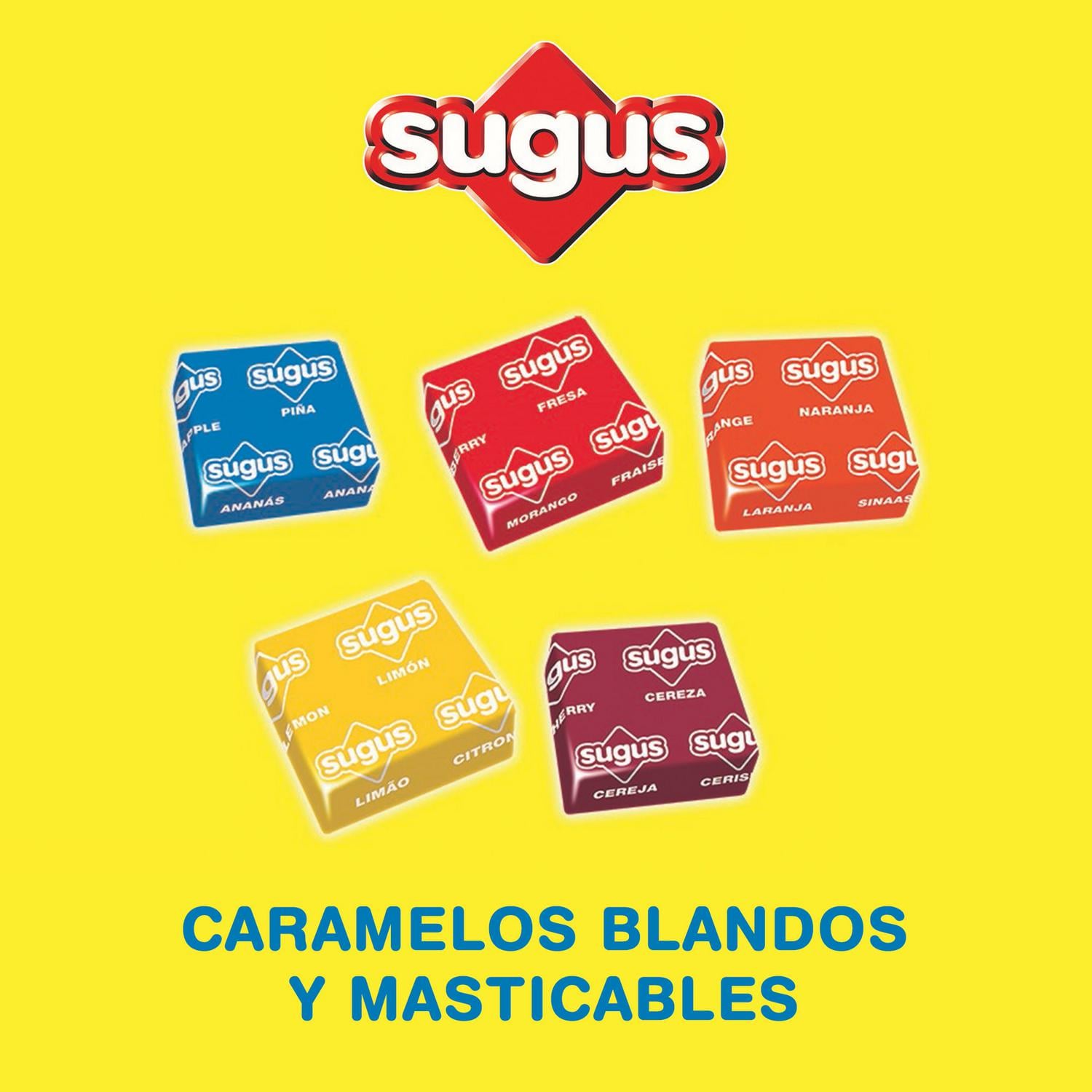 Caramelos masticables de frutas Sugus sin gluten 150 g. — otra vista del envase