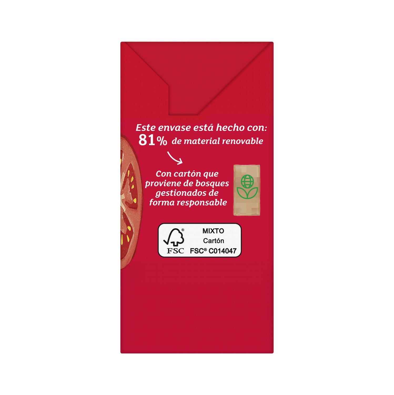Tomate frito Orlando sin gluten pack de 3 briks de 212 g. — otra vista del envase