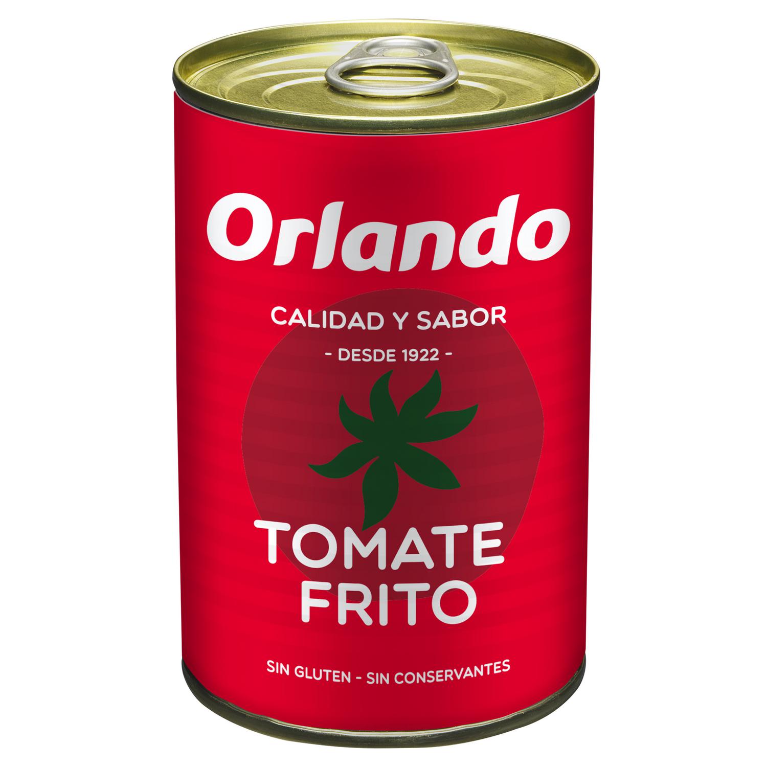 Tomate frito Orlando sin gluten lata 400 g. — otra vista del envase
