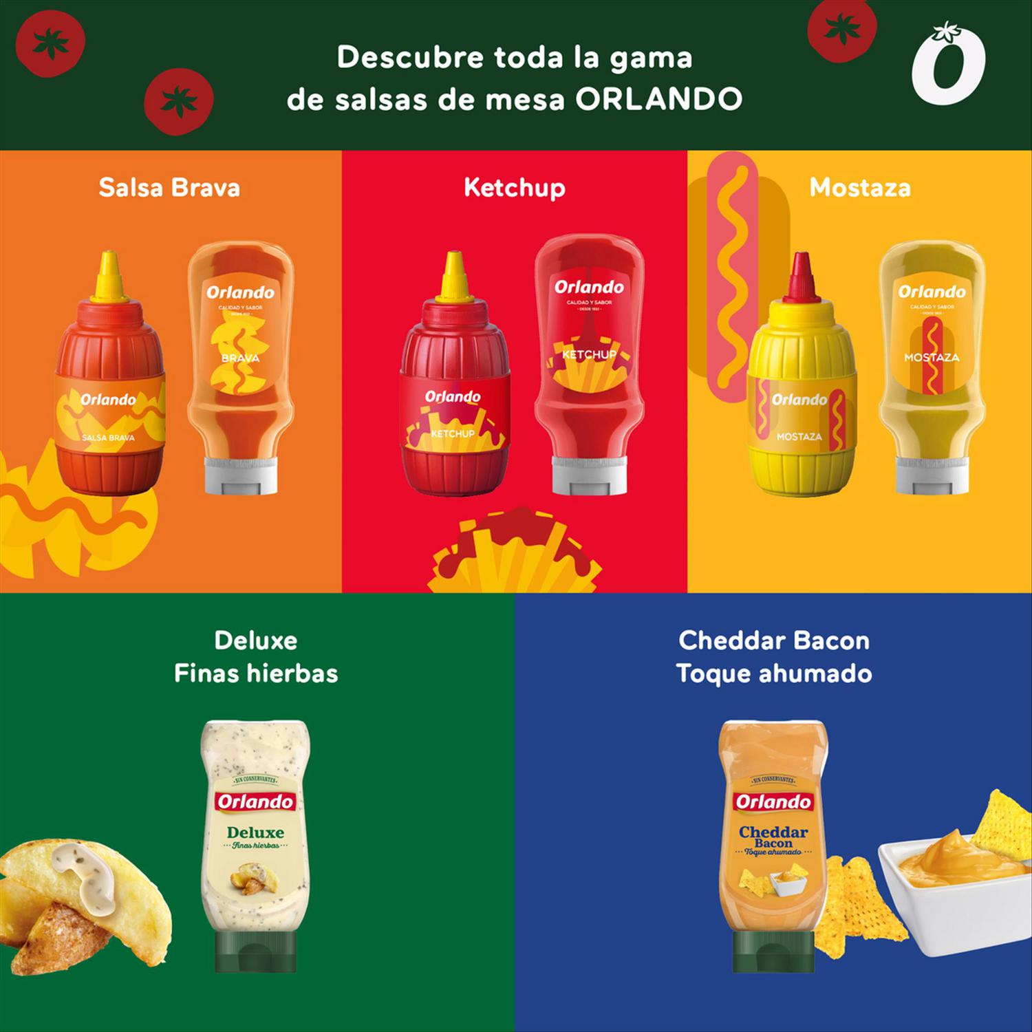 Kétchup Orlando sin gluten envase 300 g. — otra vista del envase