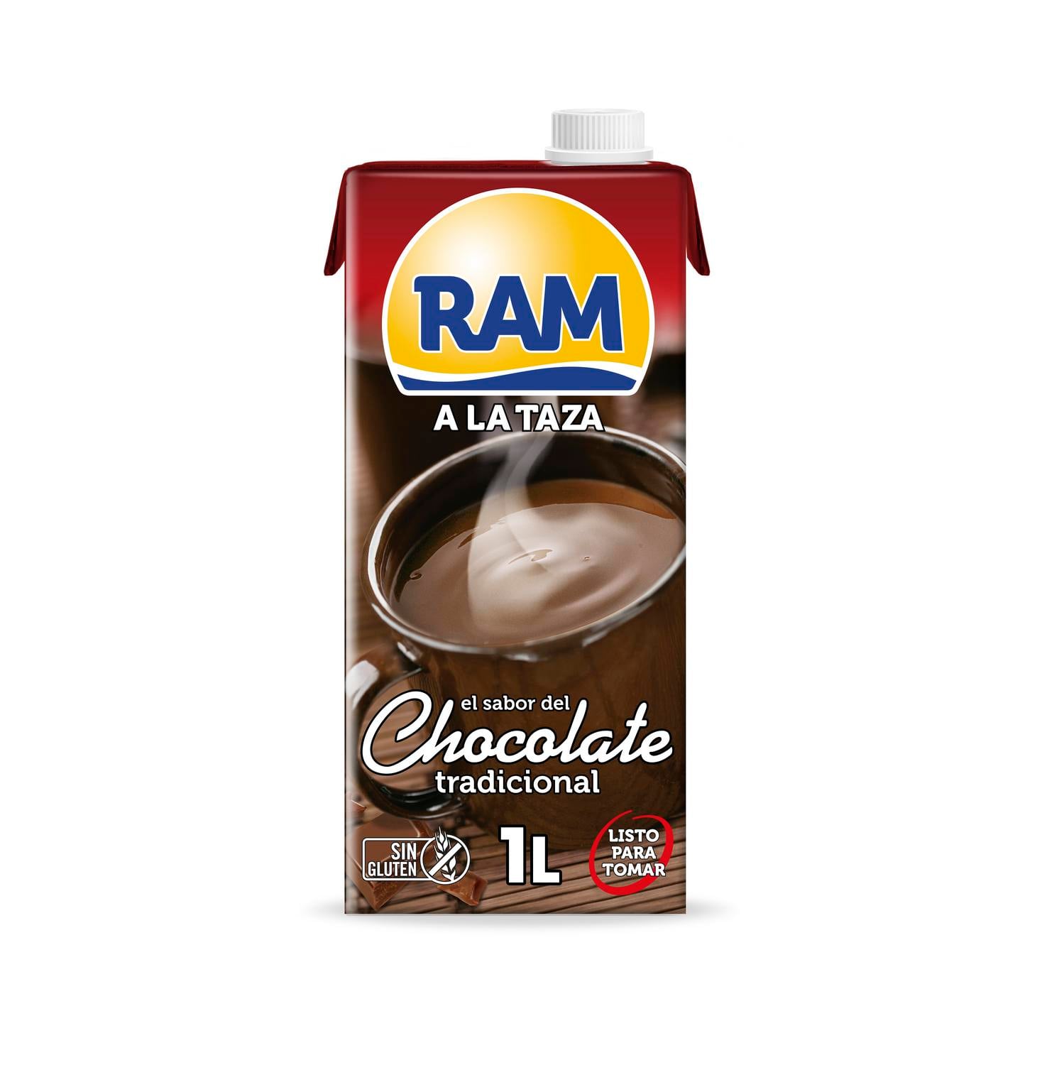 Chocolate a la taza listo para tomar Ram sin gluten brik 1 l. — otra vista del envase
