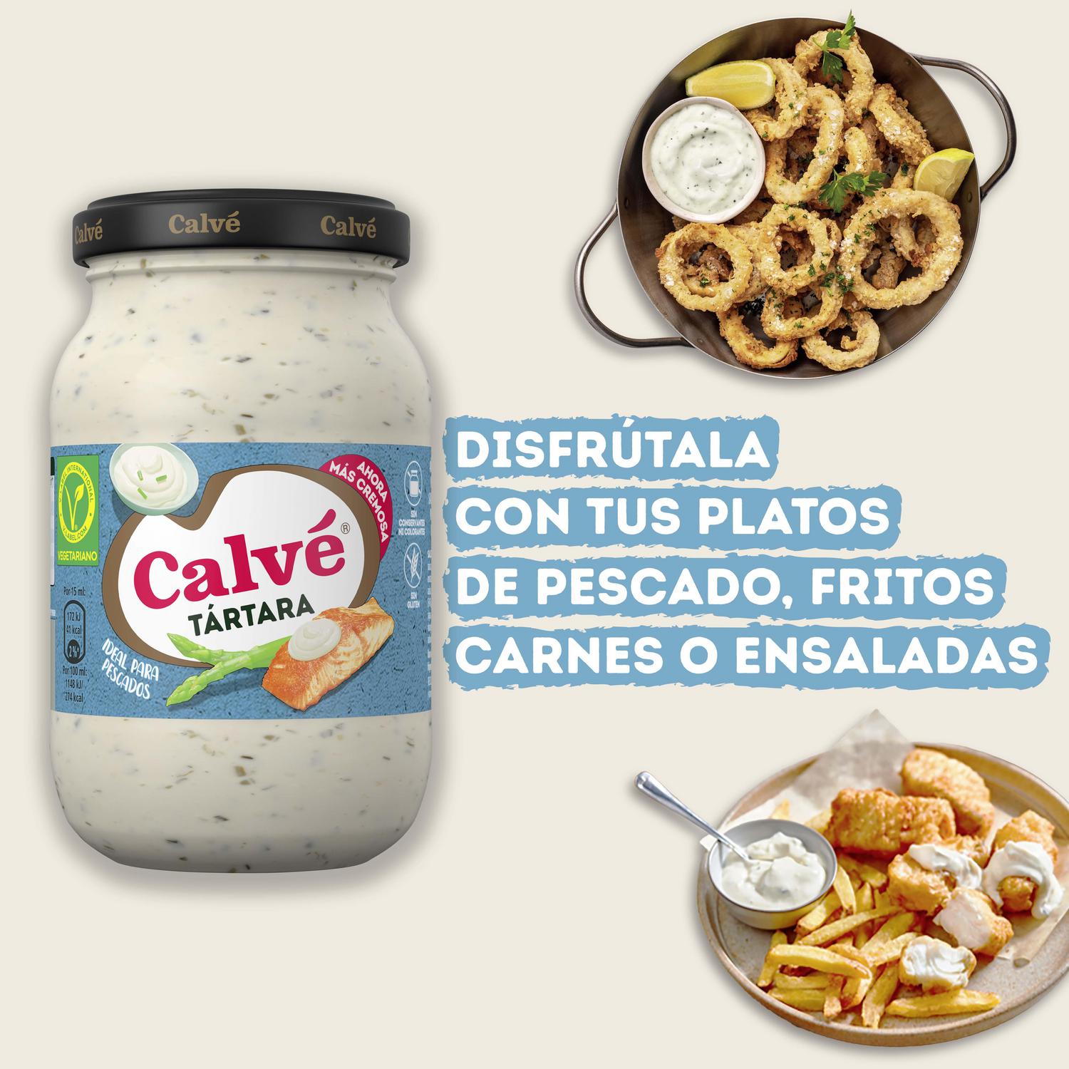 Salsa Tártara Calvé sin gluten 210 ml. — otra vista del envase