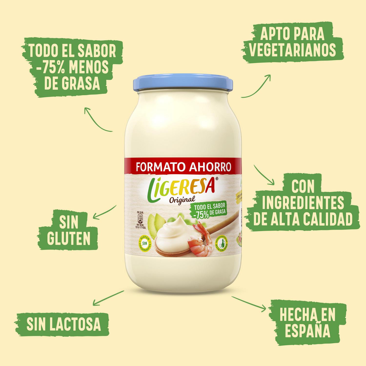 Mayonesa original Ligeresa sin gluten 650 ml. — otra vista del envase