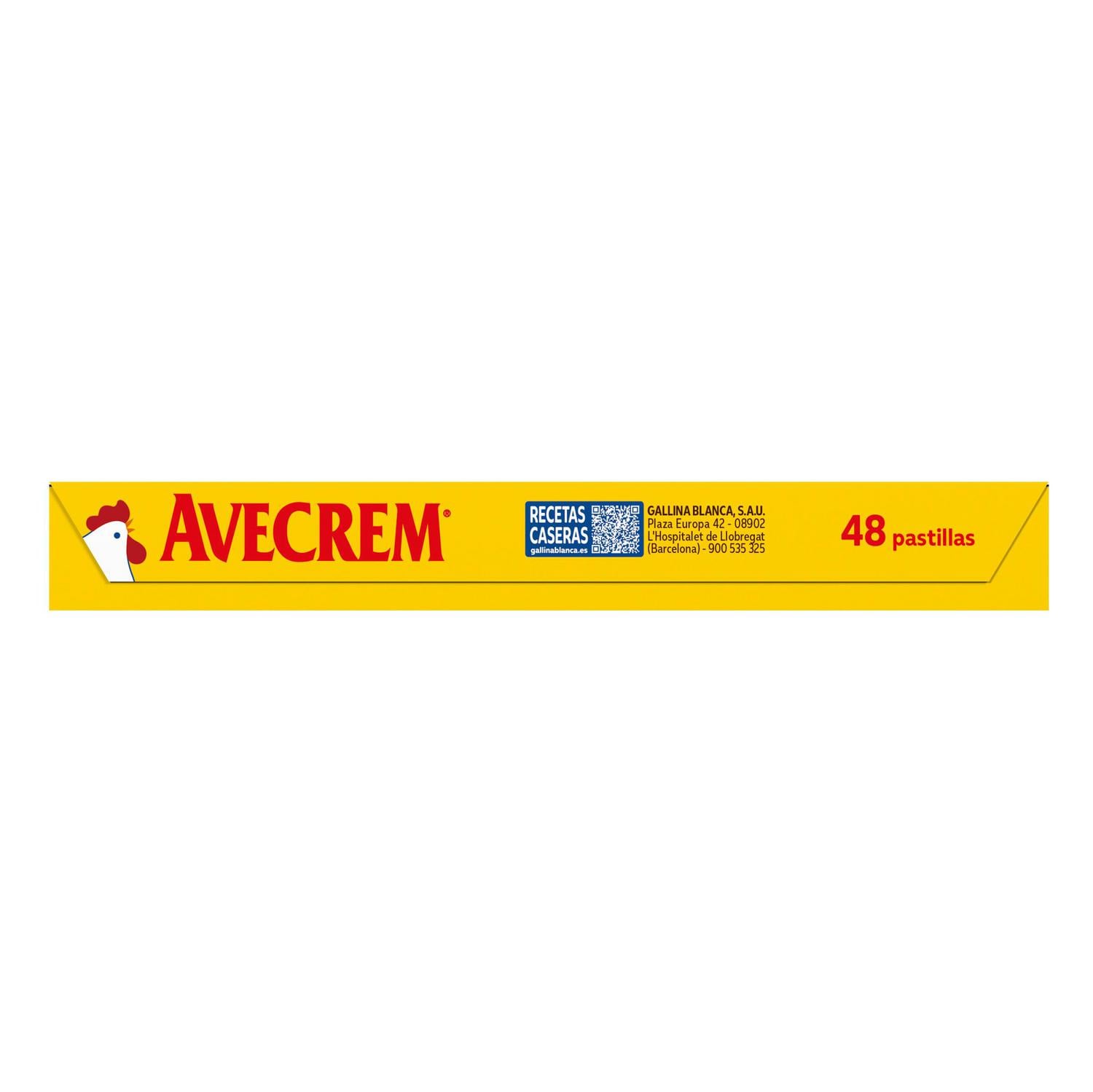 Caldo de pollo Avecrem Gallina Blanca sin gluten 48 pastillas — otra vista del envase