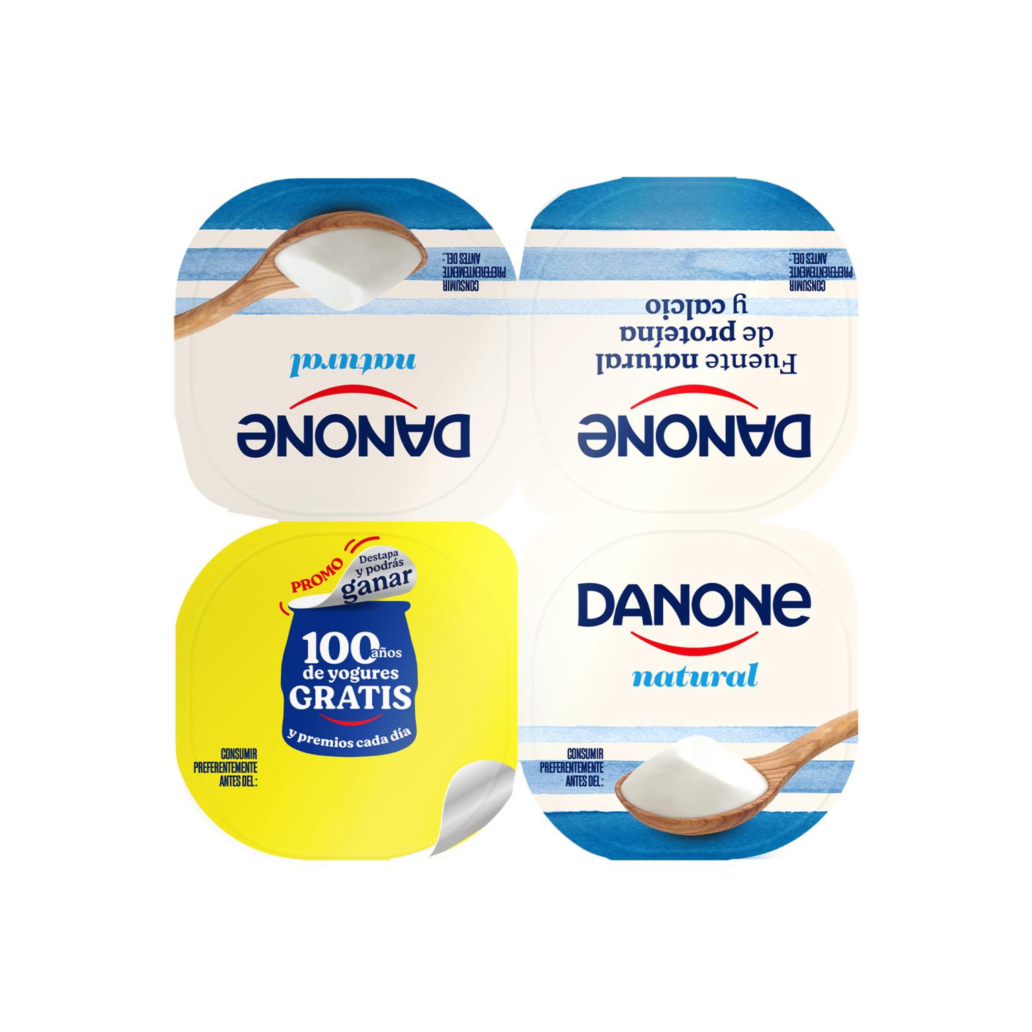 Yogur natural Danone sin gluten pack de 4 unidades de 120 g. — otra vista del envase