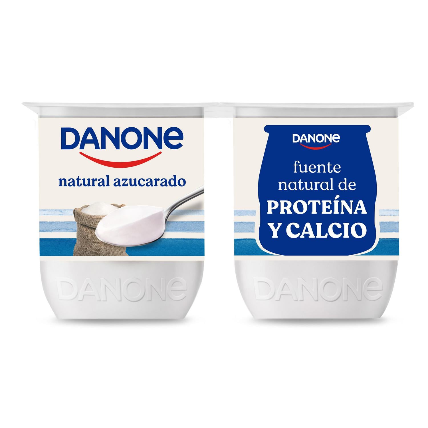 Yogur natural azucarado Danone sin gluten pack de 4 unidades de 120 g. — otra vista del envase