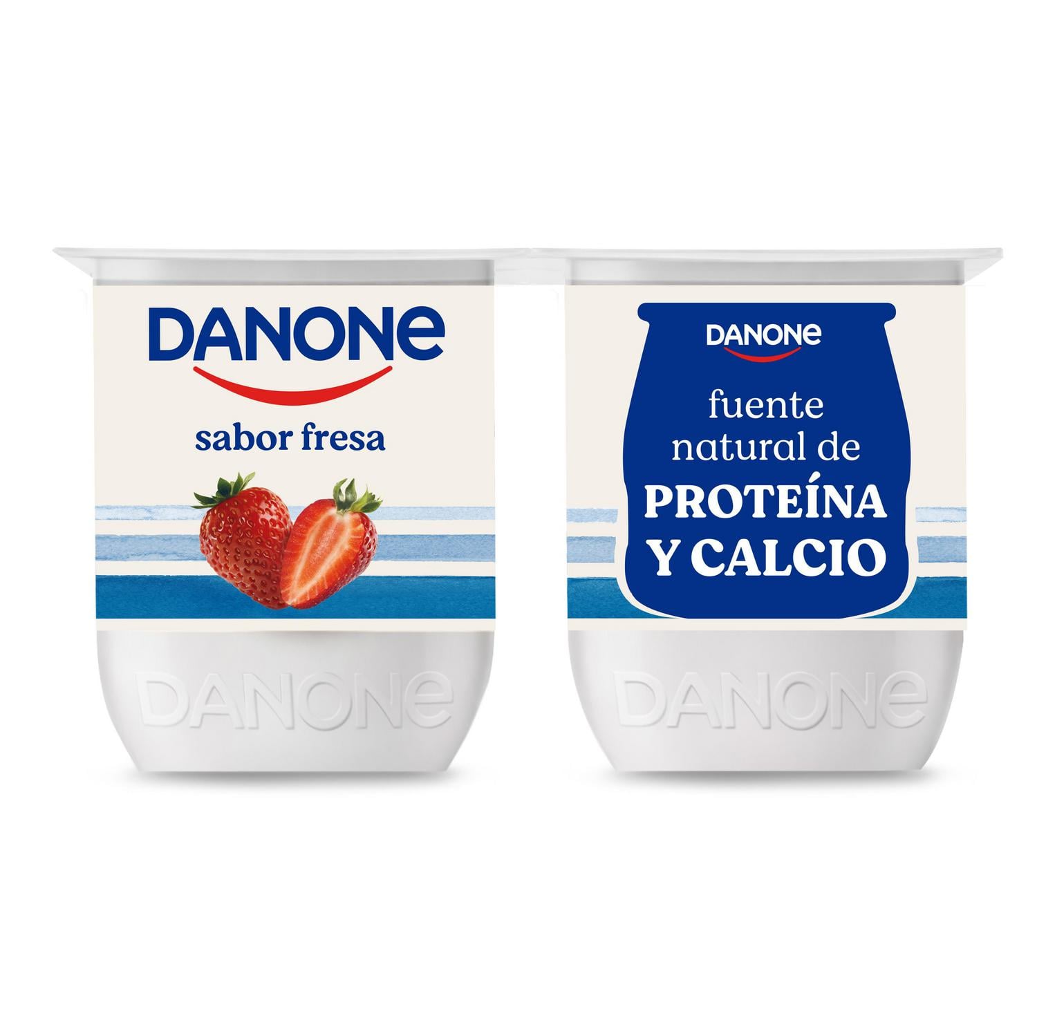 Yogur sabor fresa Danone sin gluten pack de 4 unidades de 120 g. — otra vista del envase