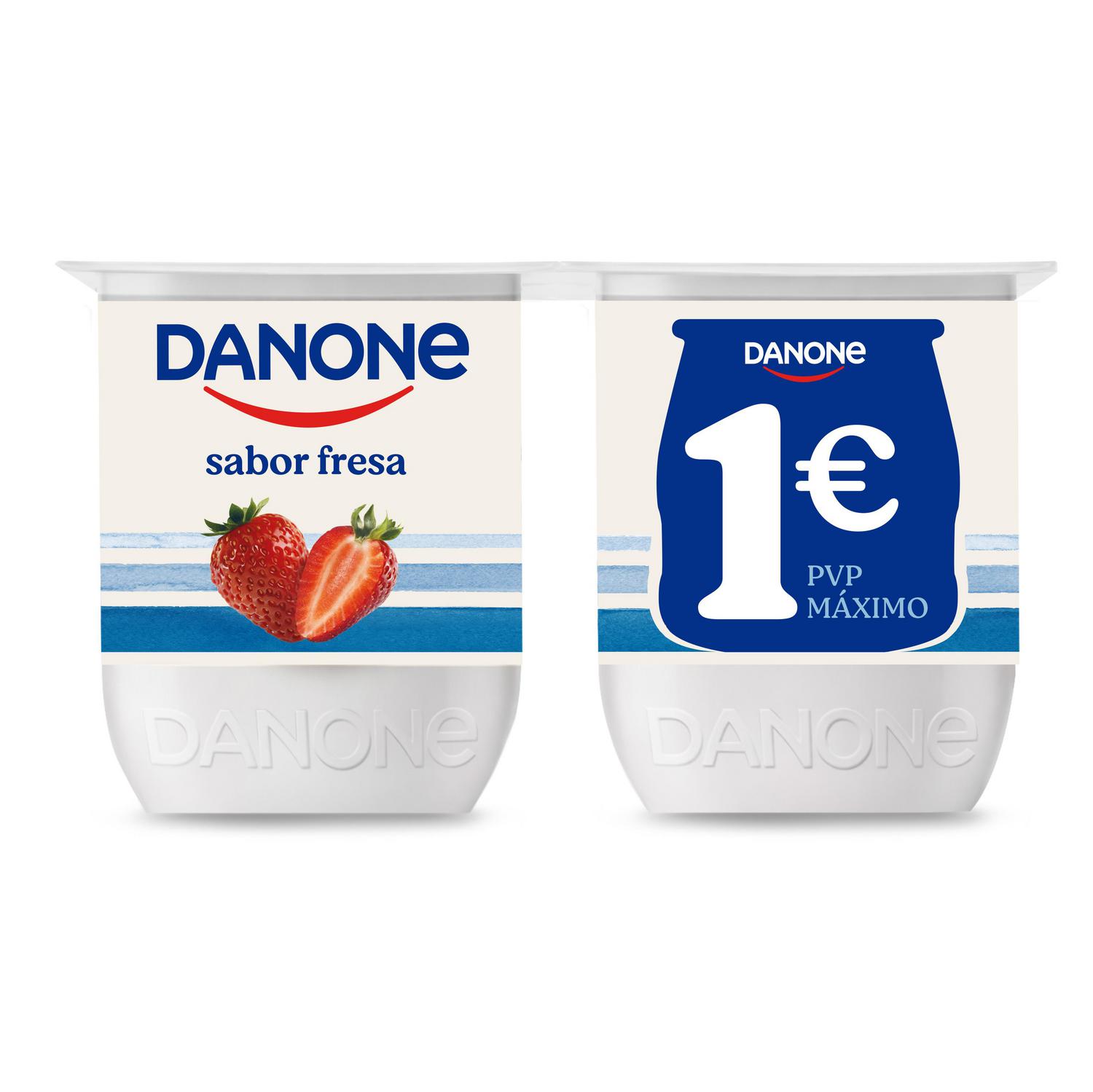 Yogur sabor fresa Danone sin gluten pack de 4 unidades de 120 g. — otra vista del envase