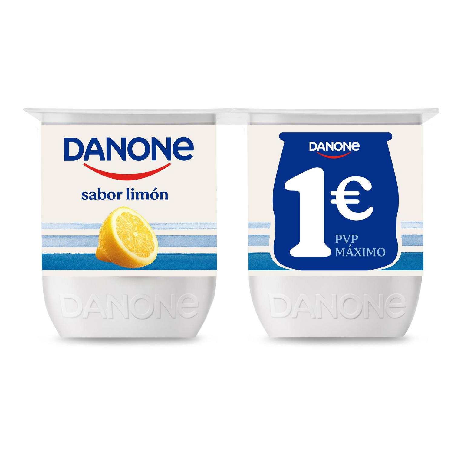 Yogur sabor limón Danone sin gluten pack de 4 unidades de 120 g. — otra vista del envase