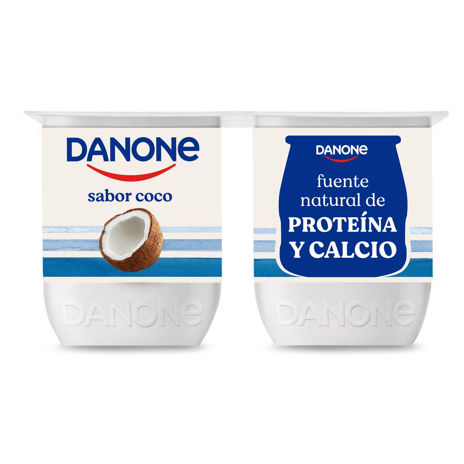 Yogur sabor coco Danone sin gluten pack de 4 unidades de 120 g. — otra vista del envase