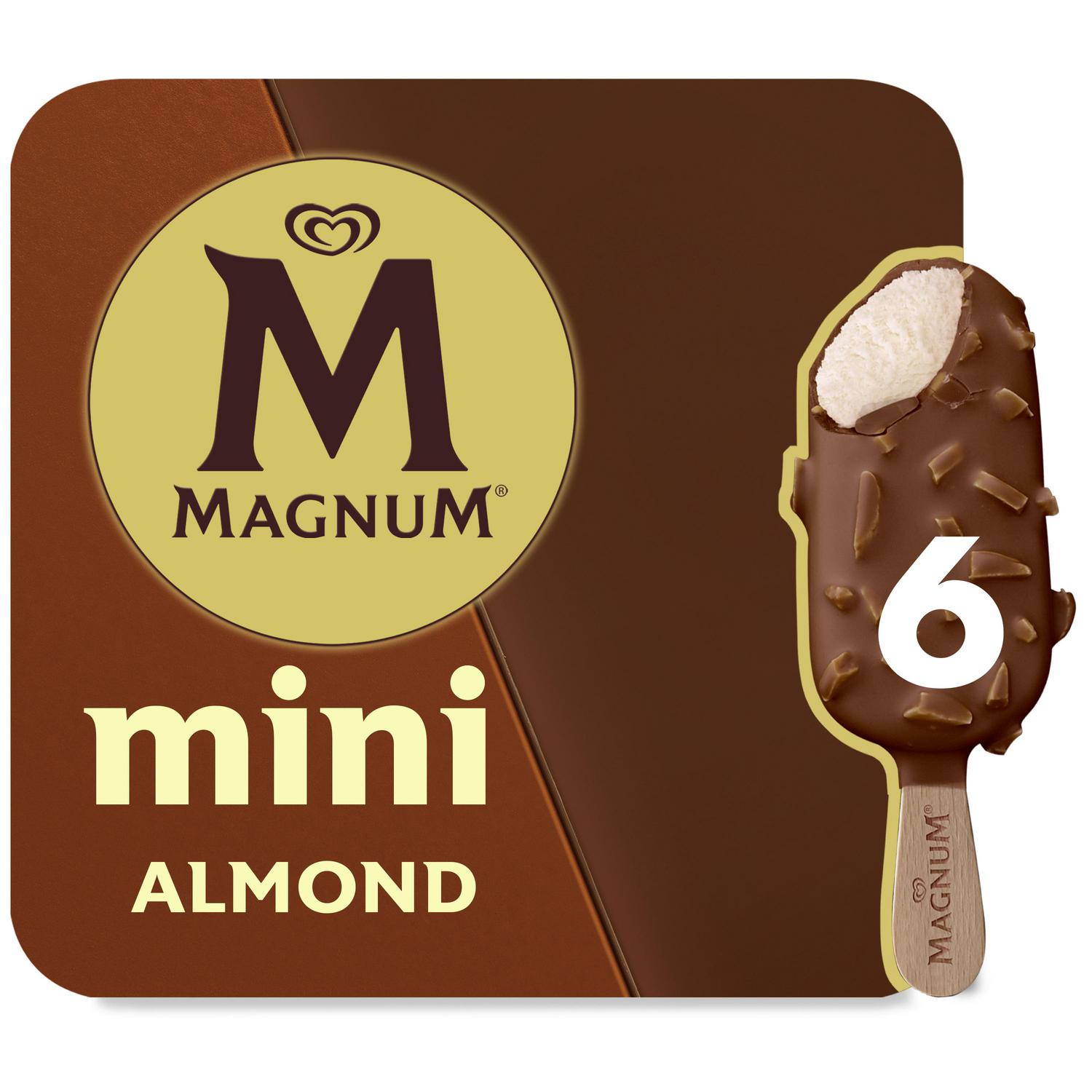 Bombón mini helado de vainilla Almond Magnum sin gluten 6 ud. — otra vista del envase
