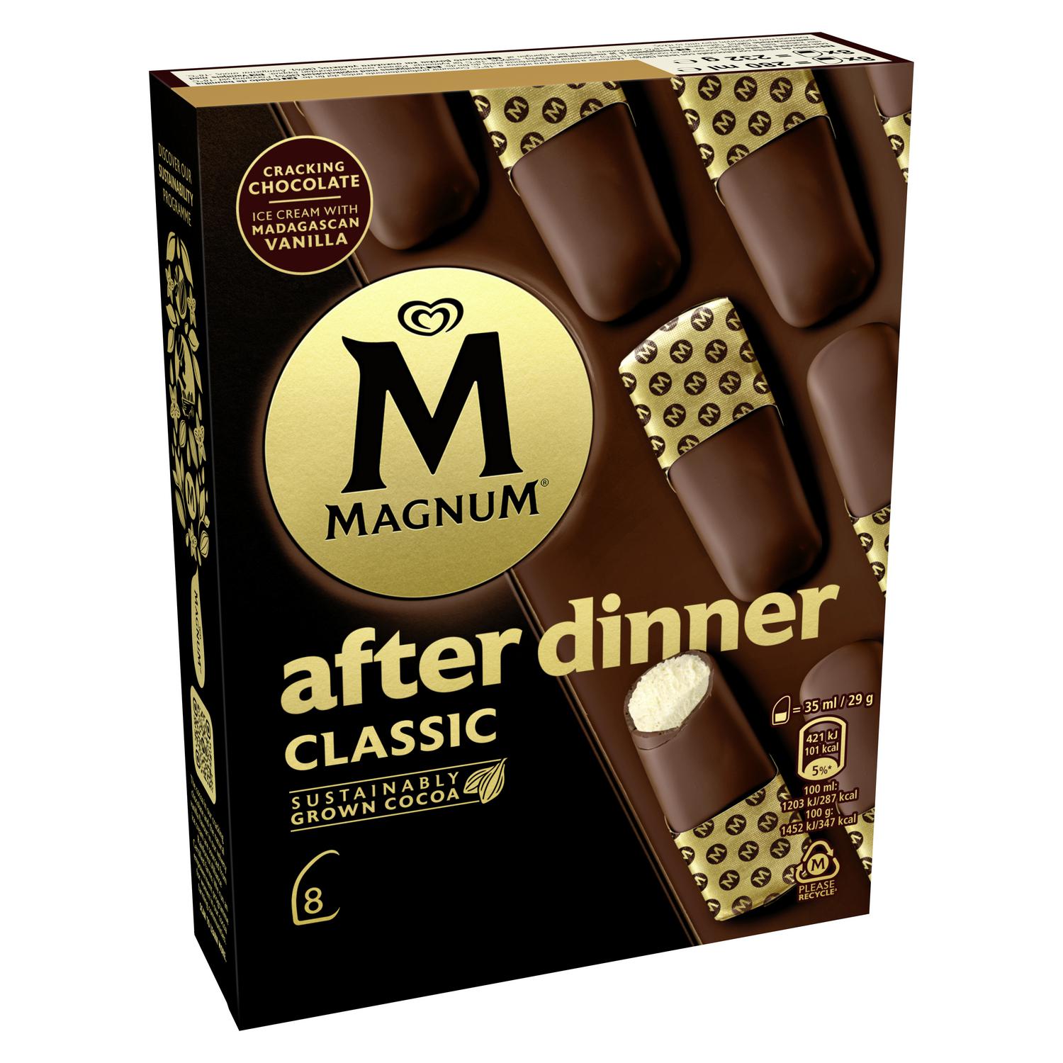 Bombón After Dinner Classic Magnun sin gluten 8 ud. — otra vista del envase