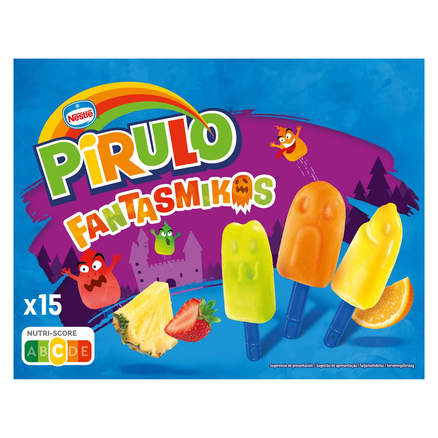 Helado Pirulo Fantasmikos Nestlé sin gluten 15 ud. — otra vista del envase