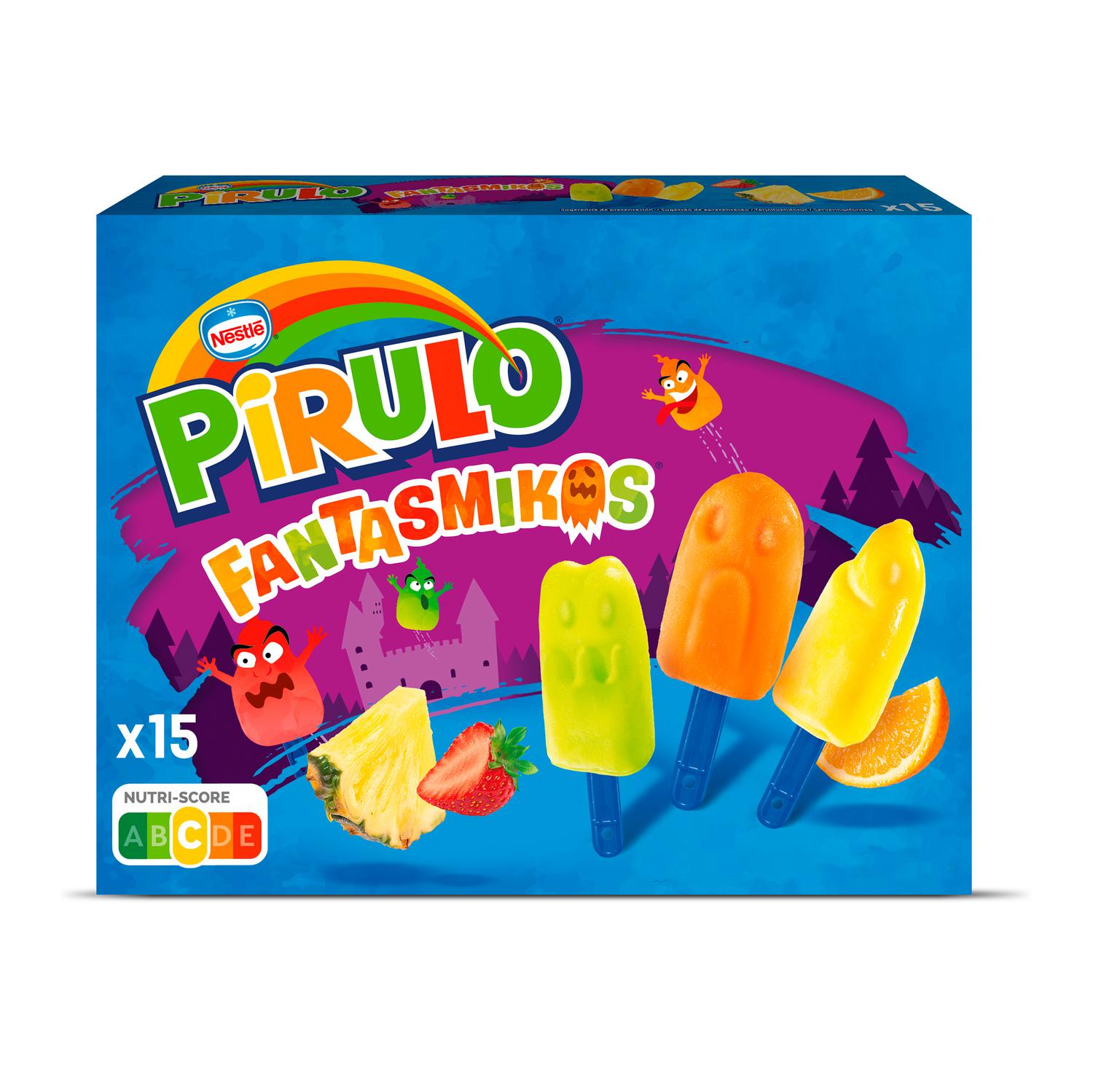 Helado Pirulo Fantasmikos Nestlé sin gluten 15 ud. — otra vista del envase