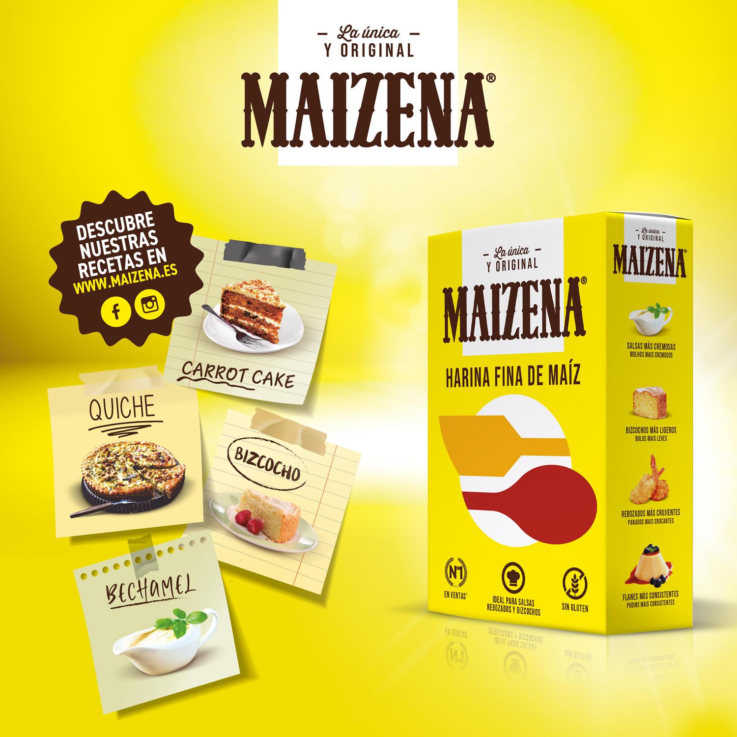 Harina de maíz fina Maizena sin gluten 700 g. — otra vista del envase