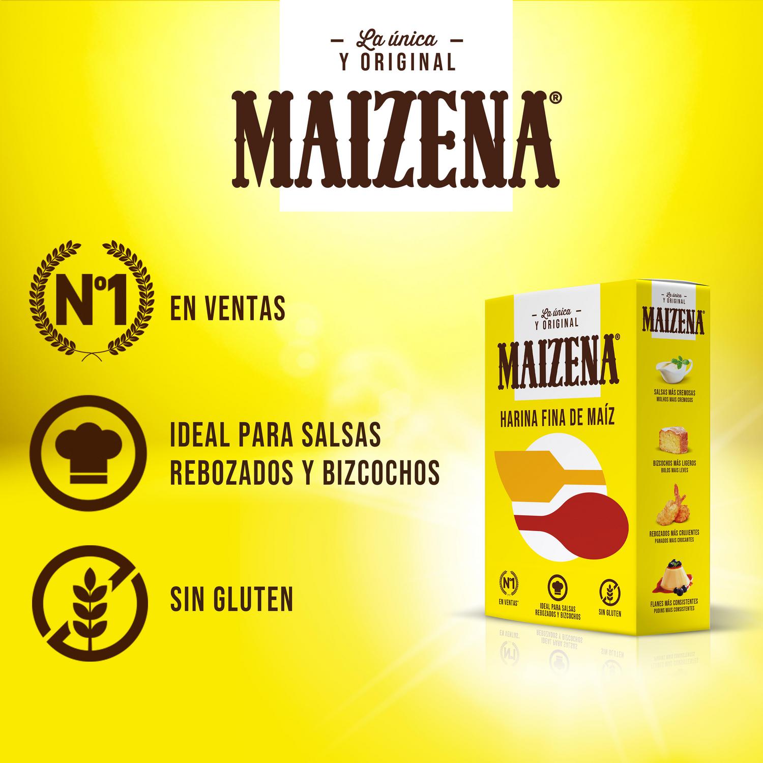 Harina de maíz fina Maizena sin gluten 700 g. — otra vista del envase