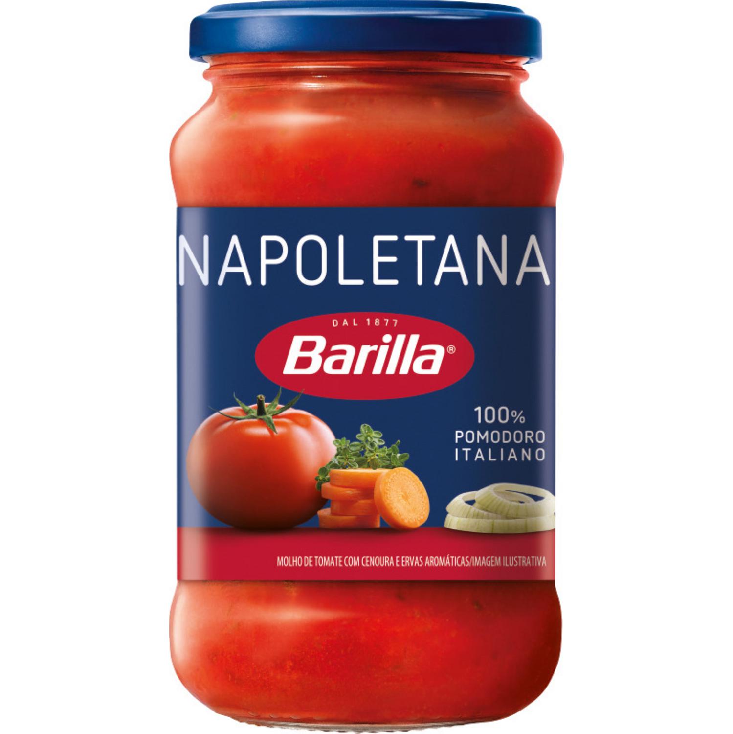 Salsa napolitana Barilla sin gluten tarro 400 g. — otra vista del envase