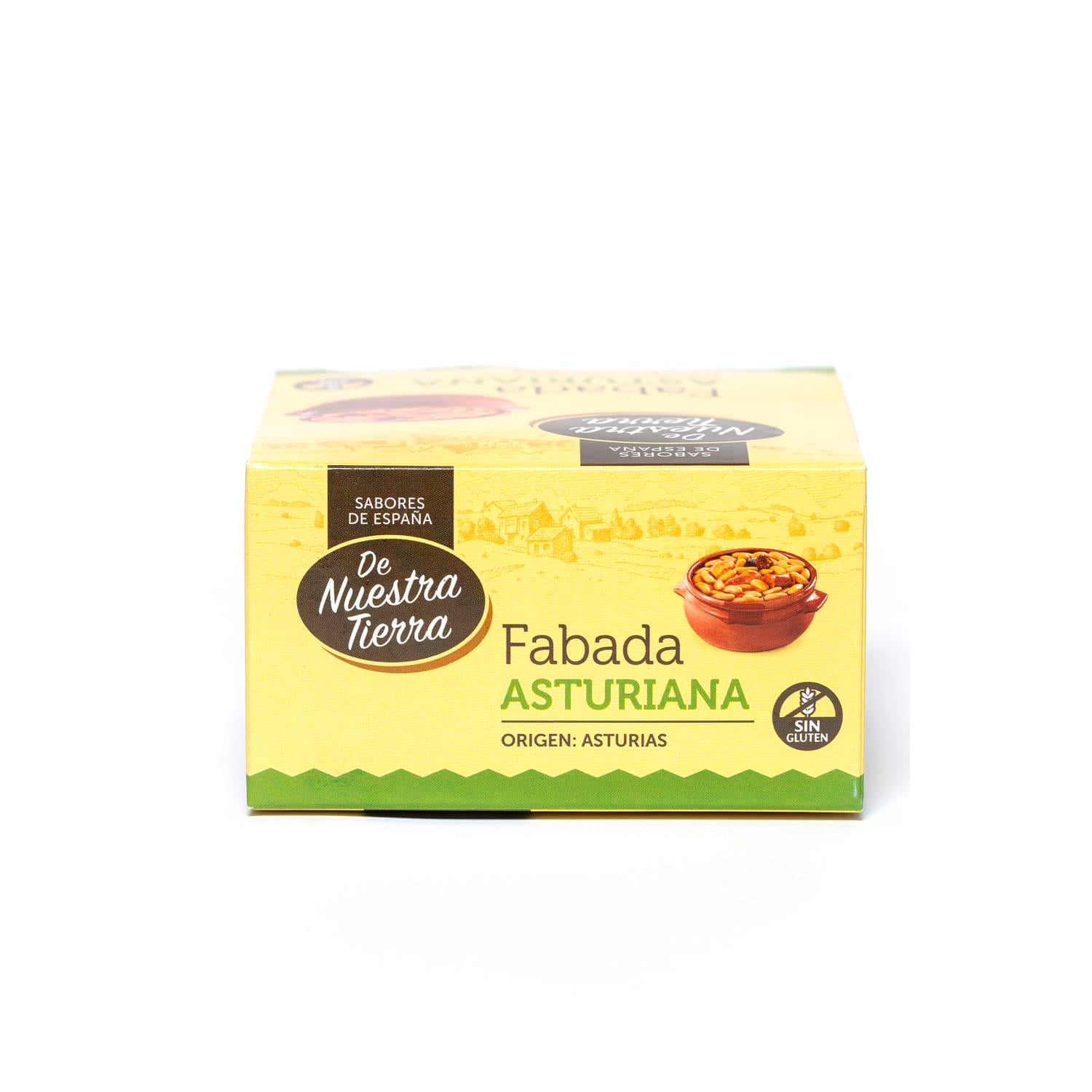 Fabada asturiana De Nuestra Tierra sin gluten 380 g. — otra vista del envase