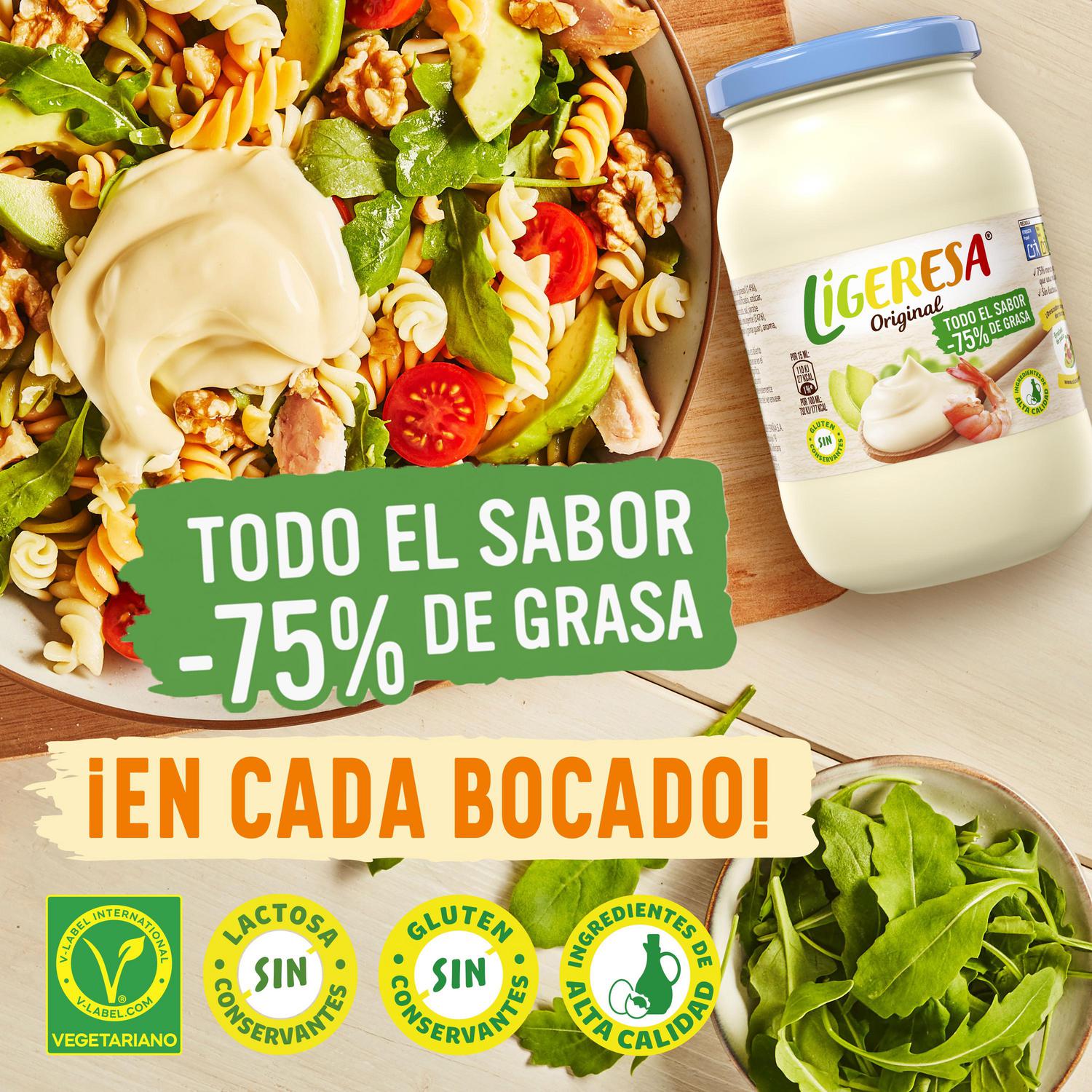 Mayonesa Ligeresa sin gluten y sin lactosa tarro 210 ml. — otra vista del envase