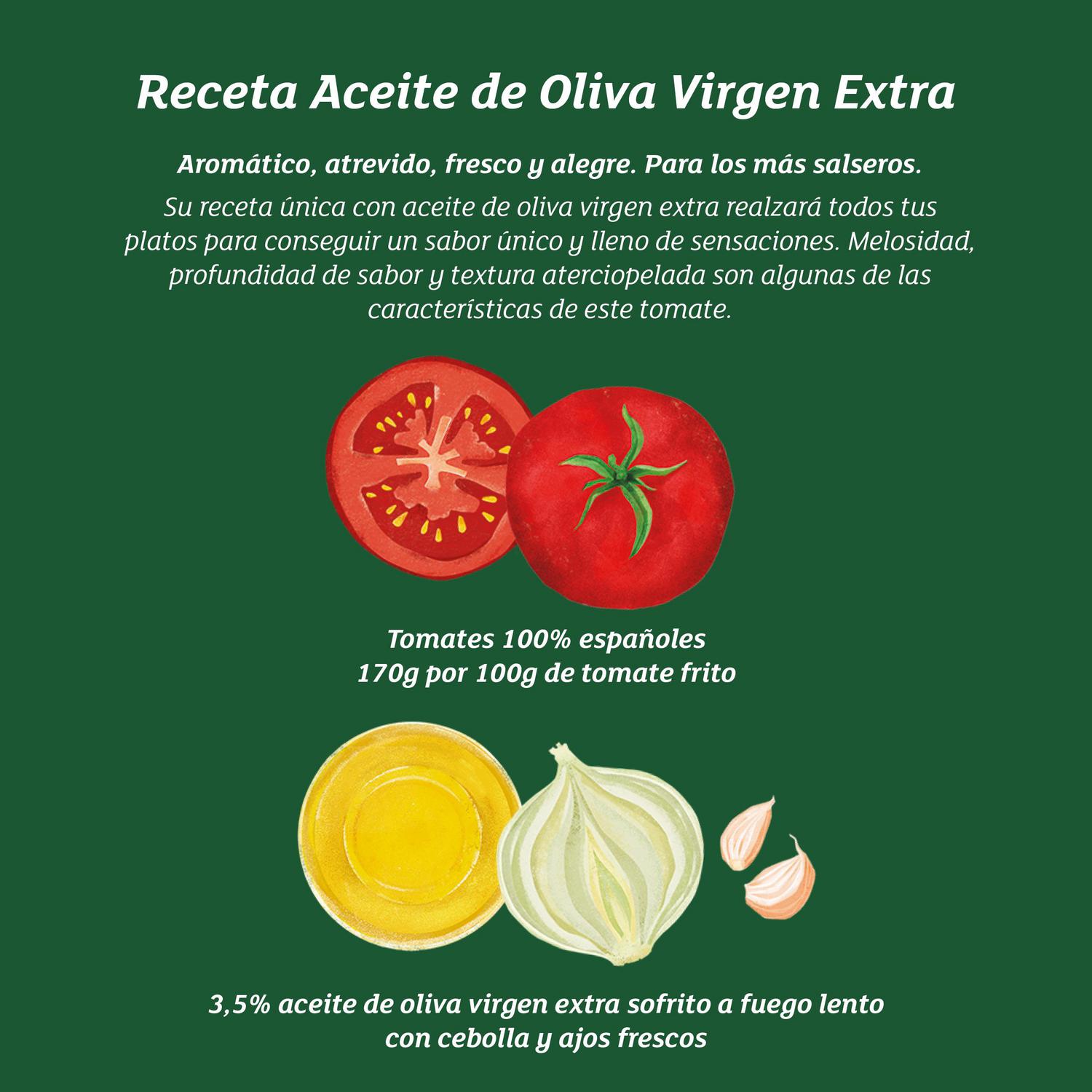 Tomate frito con aceite de oliva virgen extra Orlando sin gluten pack de 3 briks de 212 g. — otra vista del envase