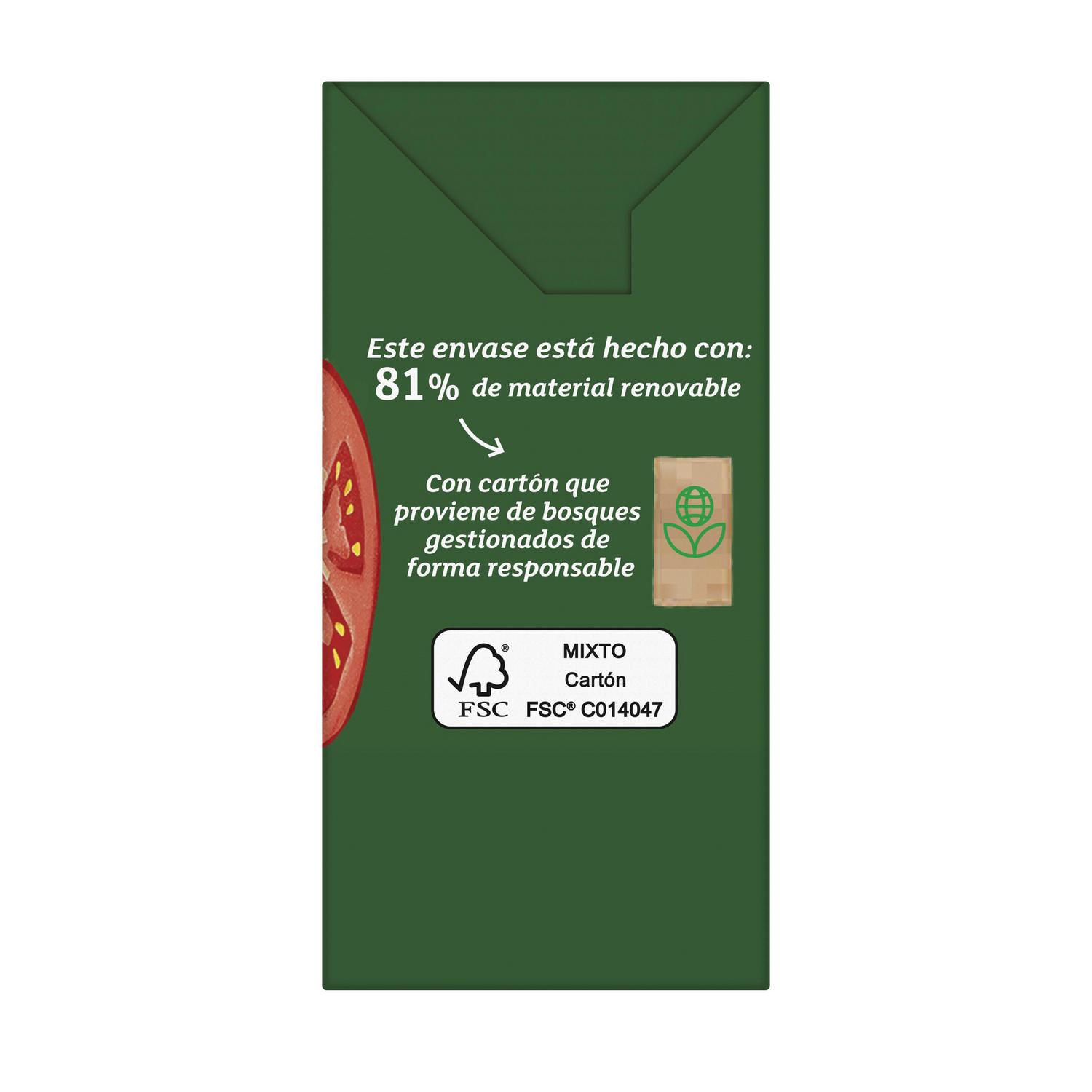 Tomate frito con aceite de oliva virgen extra Orlando sin gluten pack de 3 briks de 212 g. — otra vista del envase