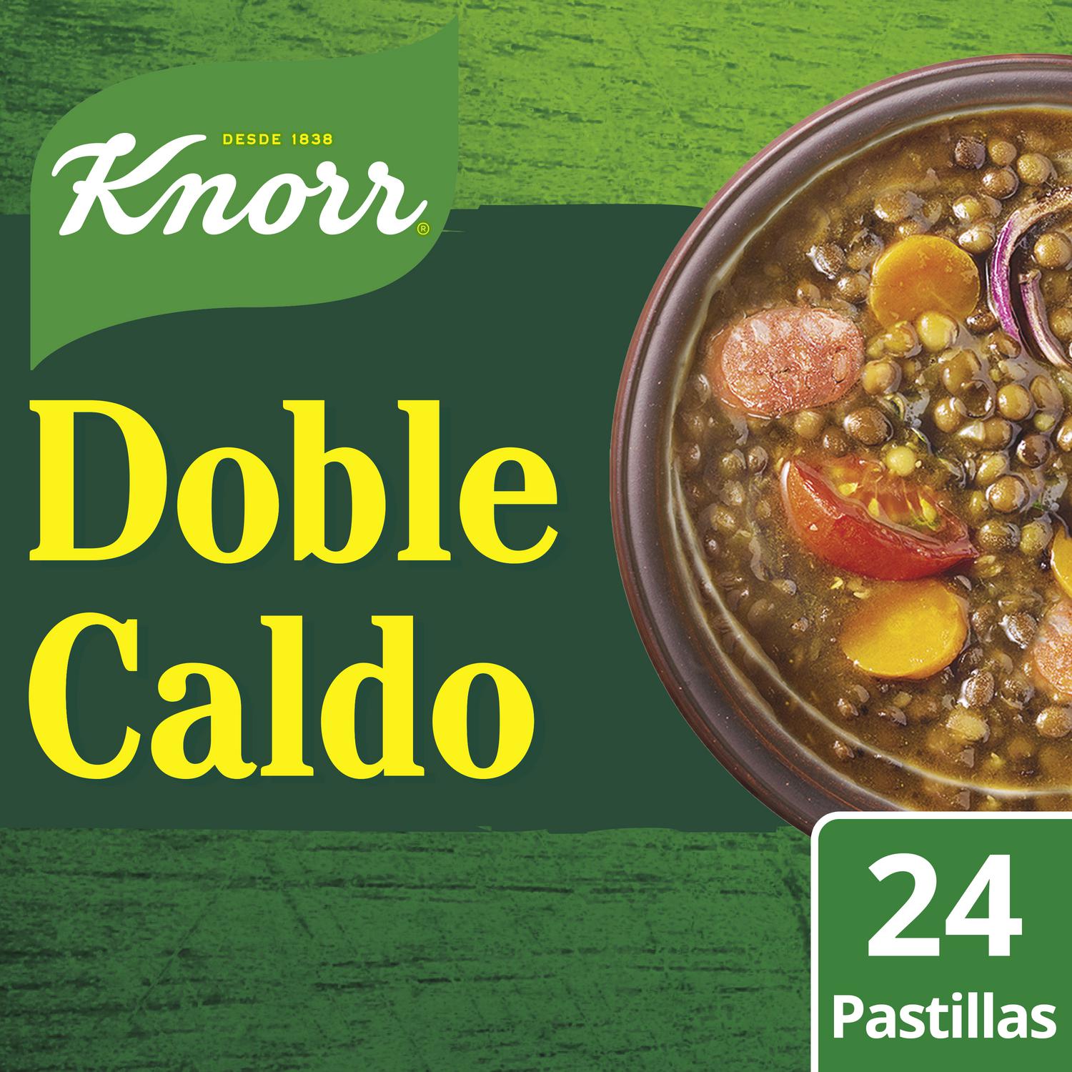 Caldo de carne Knorr sin gluten 24 pastillas — otra vista del envase