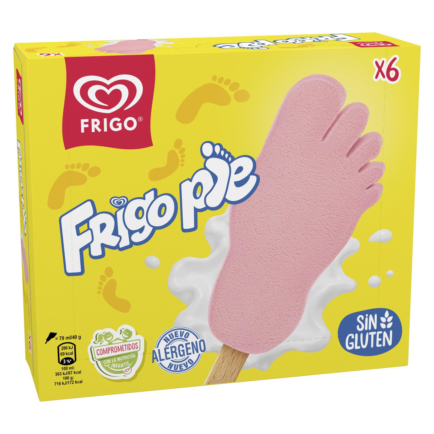 Helado de fresa Frigo Pie Heartbrand sin gluten 6 ud. — otra vista del envase