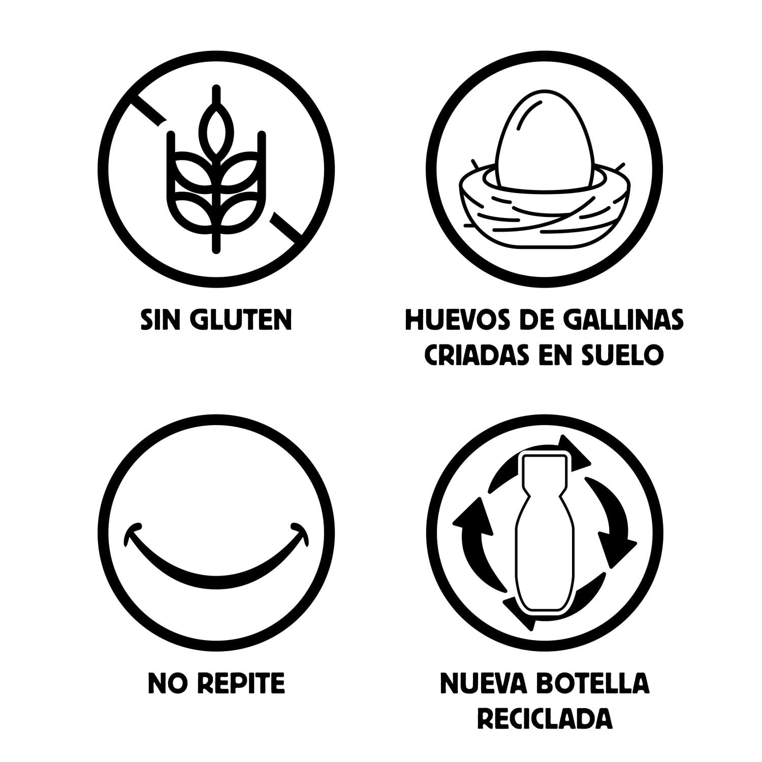 Alioli suave Prima sin gluten envase 260 ml. — otra vista del envase