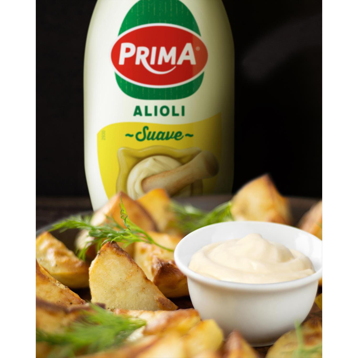 Alioli suave Prima sin gluten envase 260 ml. — otra vista del envase