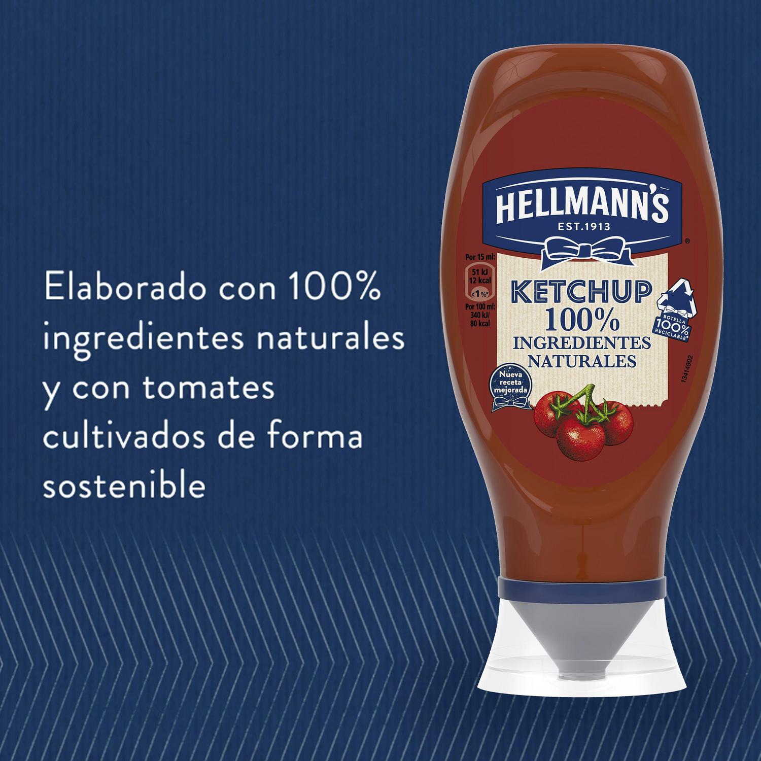 Kétchup Hellmann's sin gluten envase 430 g. — otra vista del envase