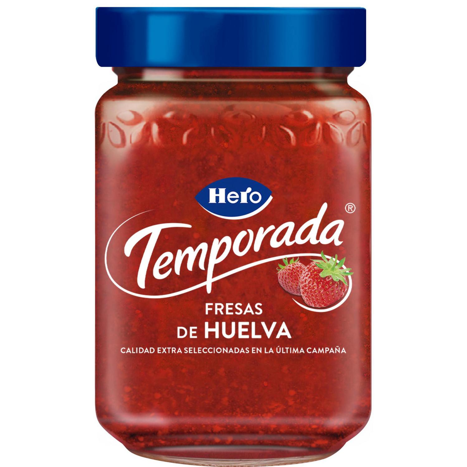 Mermelada de fresa Temporada Hero sin gluten 350 g. — otra vista del envase