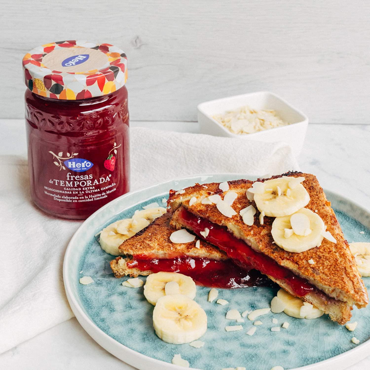 Mermelada de fresa Temporada Hero sin gluten 350 g. — otra vista del envase