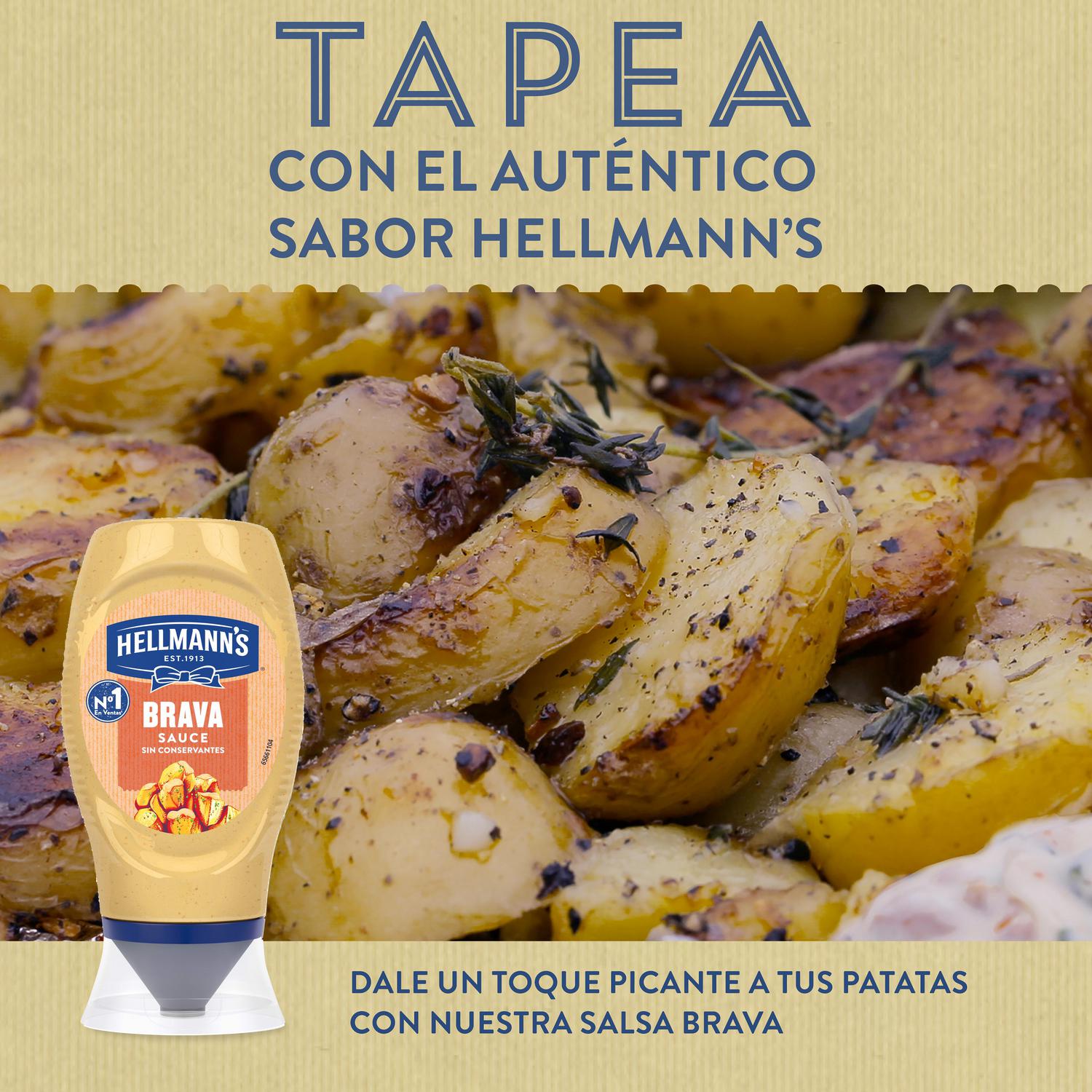 Salsa brava Hellmann's sin gluten envase 250 ml. — otra vista del envase