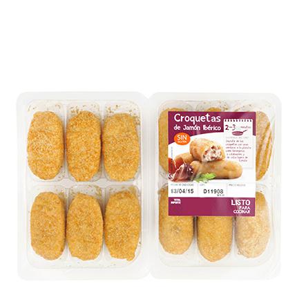 Croquetas de jamón ibérico sin gluten 360 g — otra vista del envase