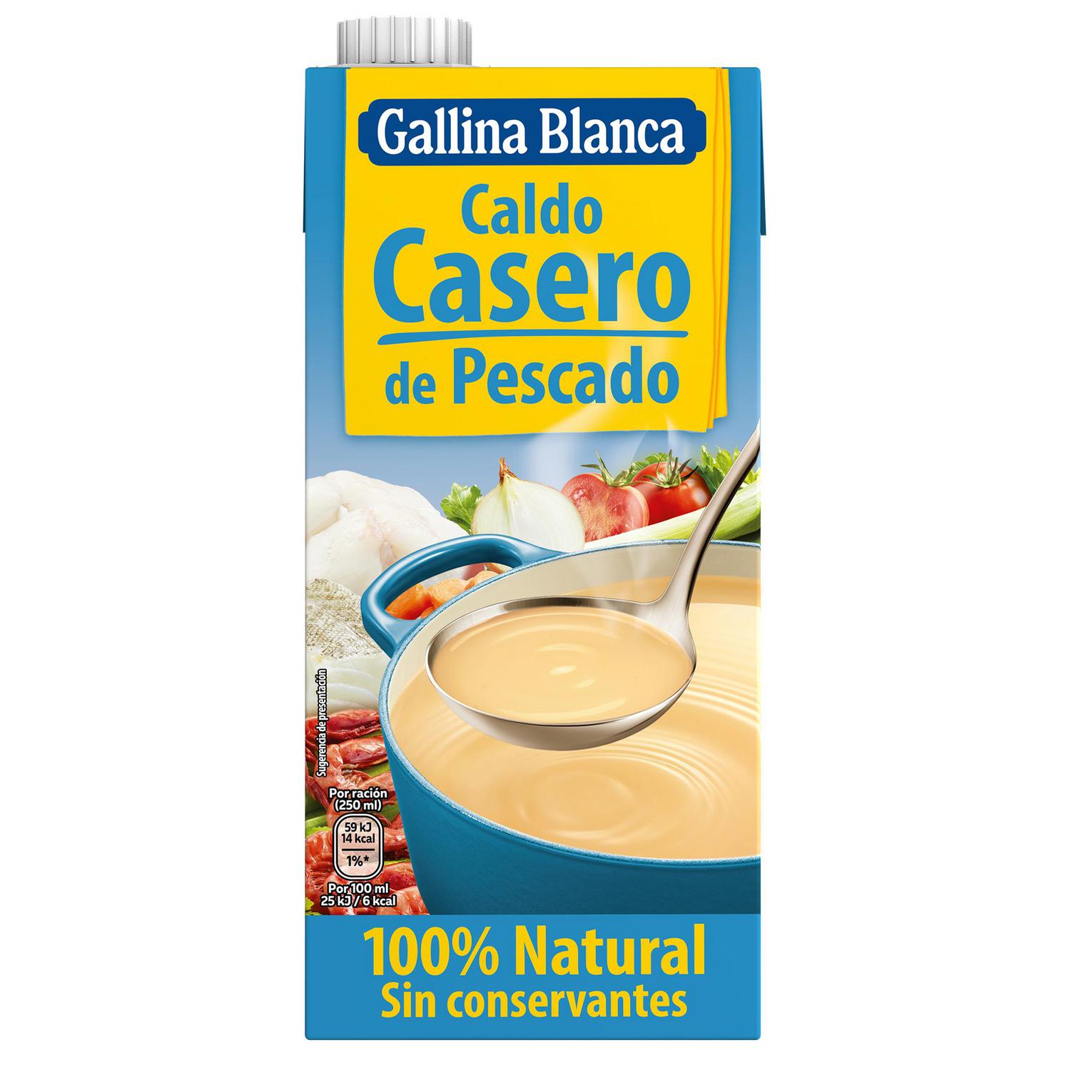 Caldo casero de pescado Gallina Blanca sin gluten 1 l. — otra vista del envase