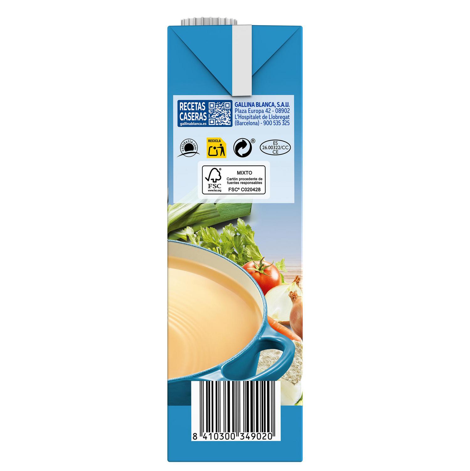 Caldo casero de pescado Gallina Blanca sin gluten 1 l. — otra vista del envase