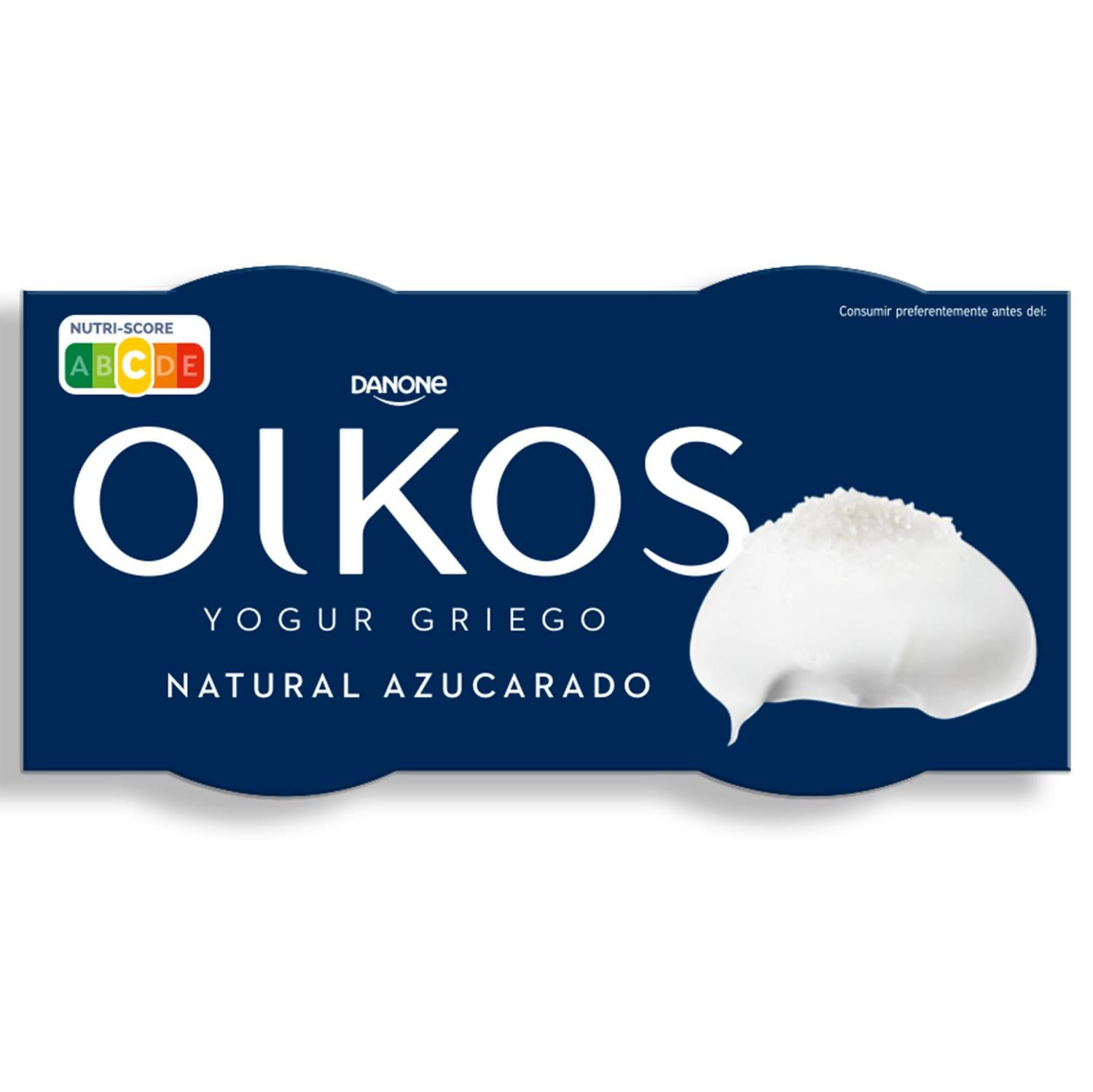 Yogur griego azucarado natural Danone Oikos sin gluten pack de 4 unidades de 110 g. — otra vista del envase