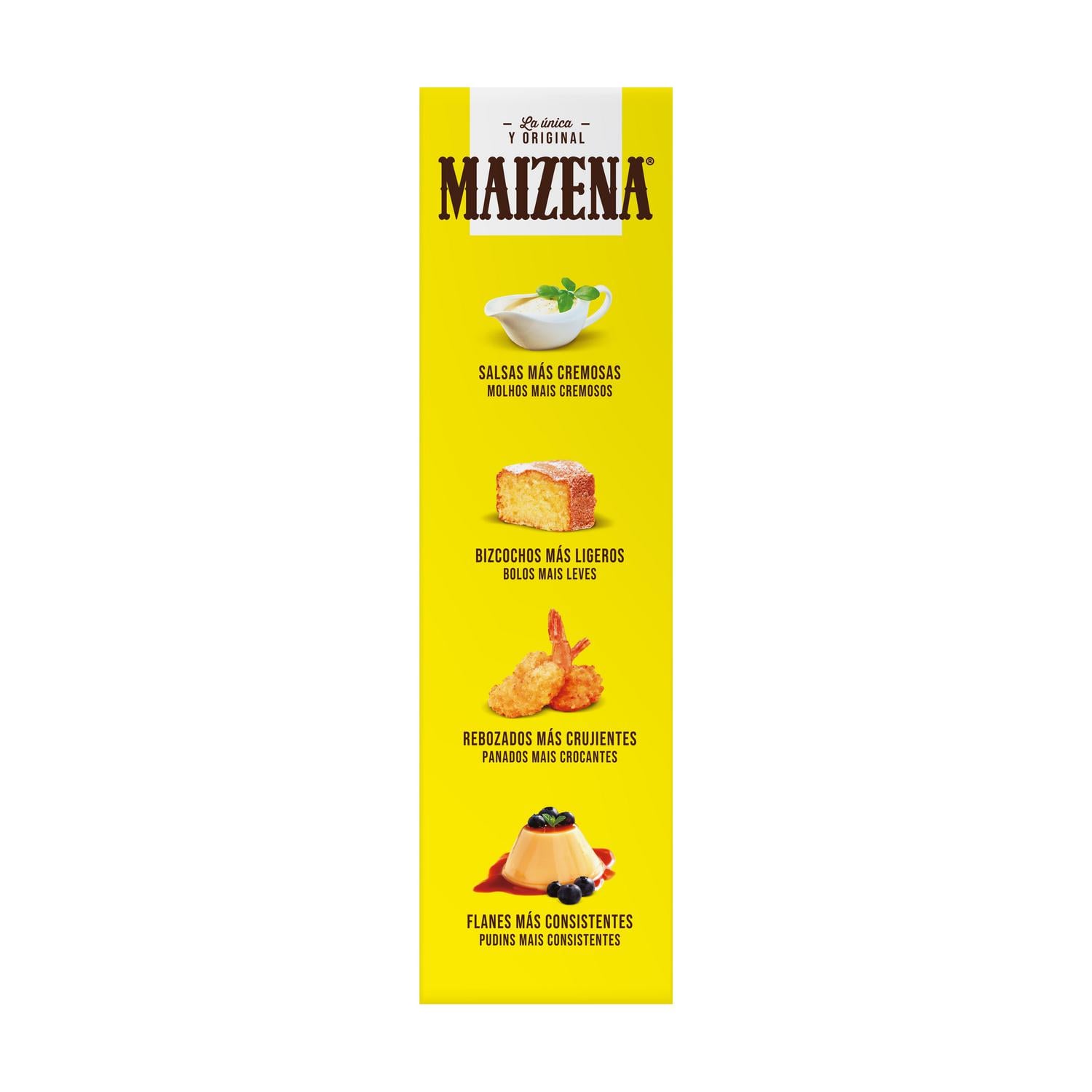 Harina de maíz fina Maizena sin gluten 400 g. — otra vista del envase