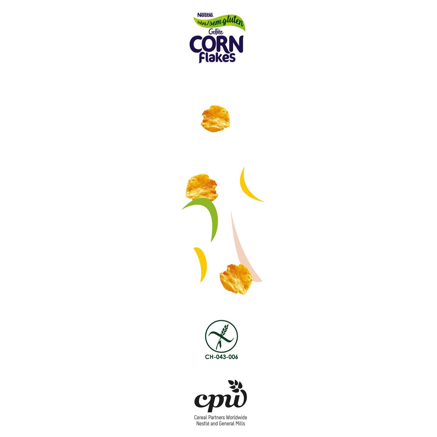 Cereales de maíz Corn Flakes Nestlé sin gluten 375 g. — otra vista del envase
