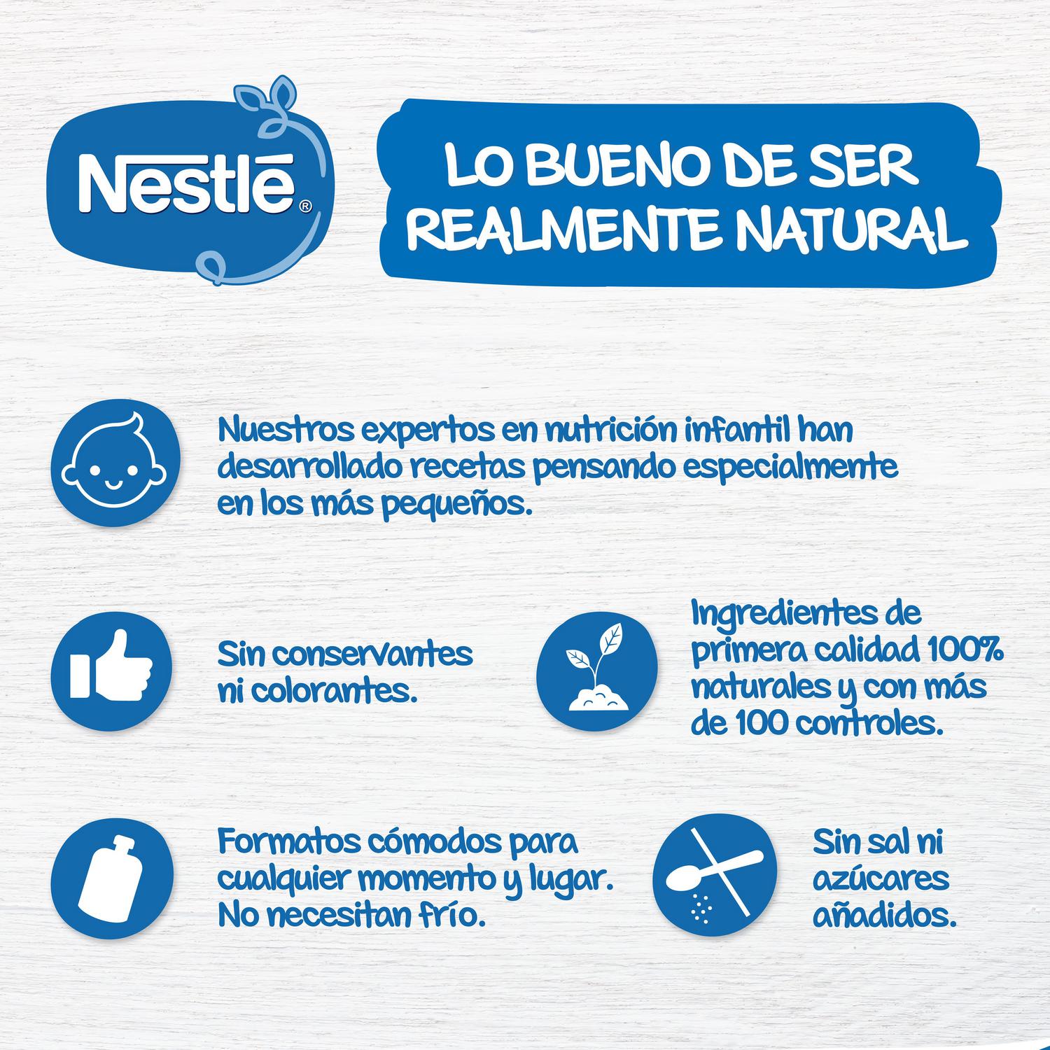 Bolsita de manzana, zanahoria y mango desde 6 meses Nestlé sin gluten y sin azúcar añadido 90 g. — otra vista del envase