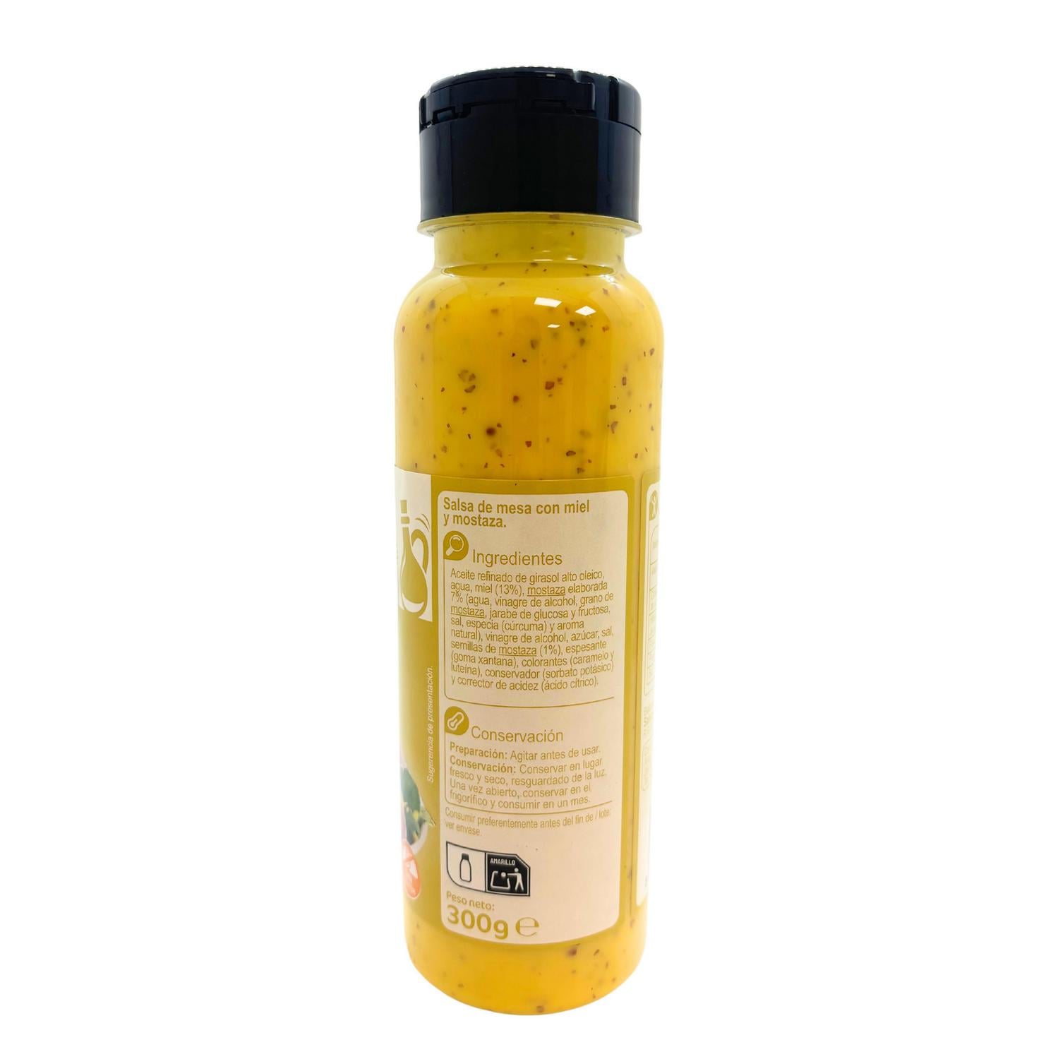 Salsa de miel y mostaza Carrefour Classic sin gluten envase 300 g. — otra vista del envase