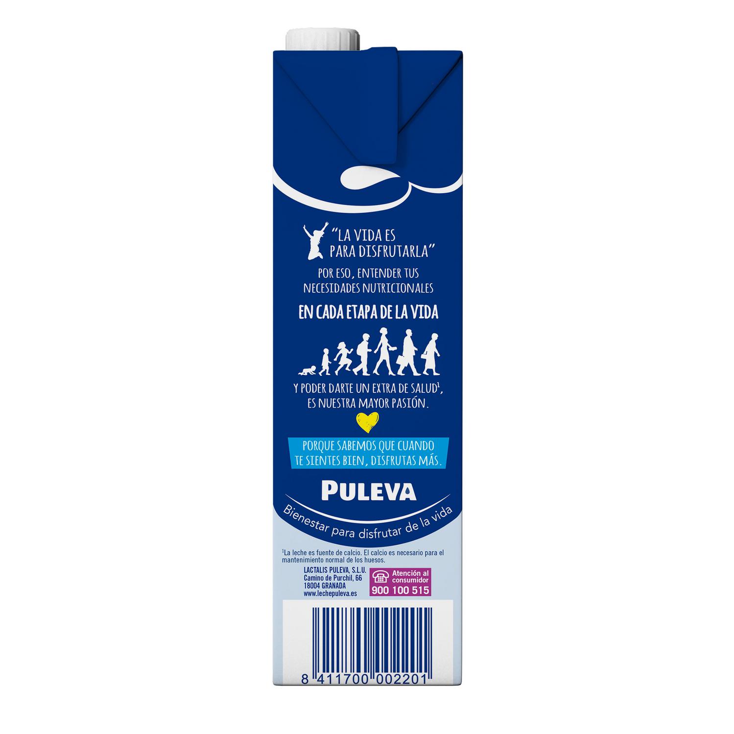 Preparado lácteo Omega 3 Puleva sin gluten sin lactosa brik 1 l. — otra vista del envase