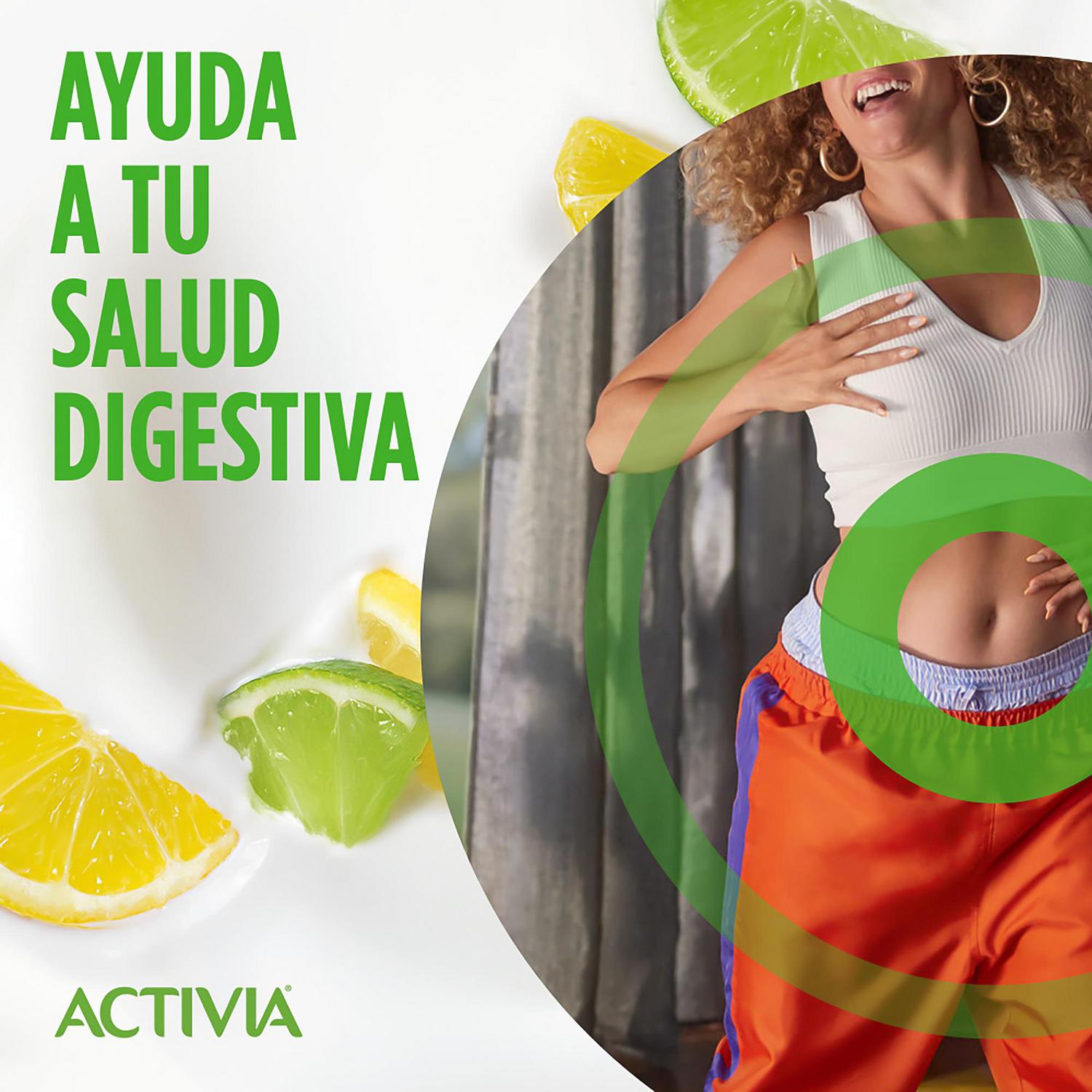 Bífidus desnatado con lima y limón Danone Activia sin gluten sin azúcar añadido pack de 4 unidades de 120 g. — otra vista del envase