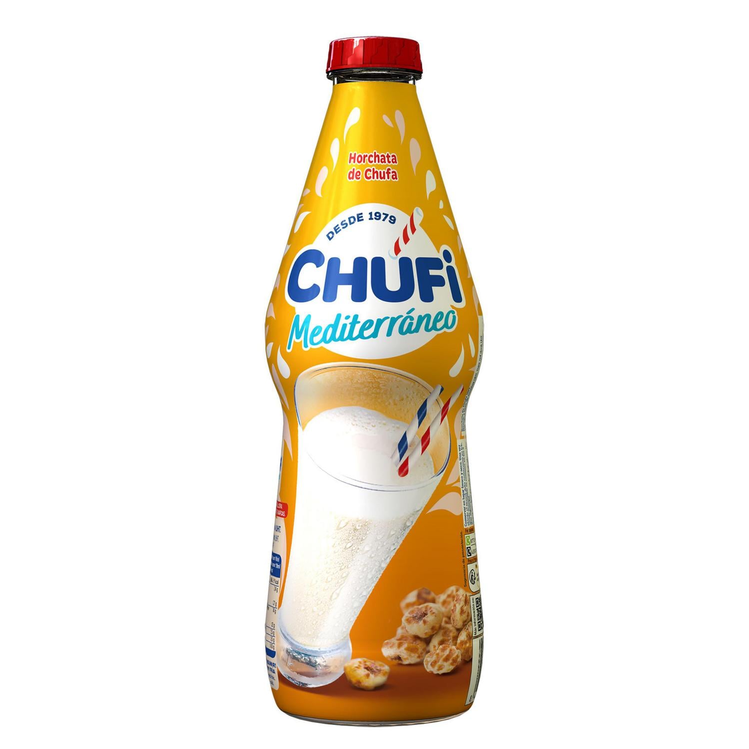 Horchata de chufa Mediterráneo Chufi sin gluten sin lactosa botella 1 l. — otra vista del envase